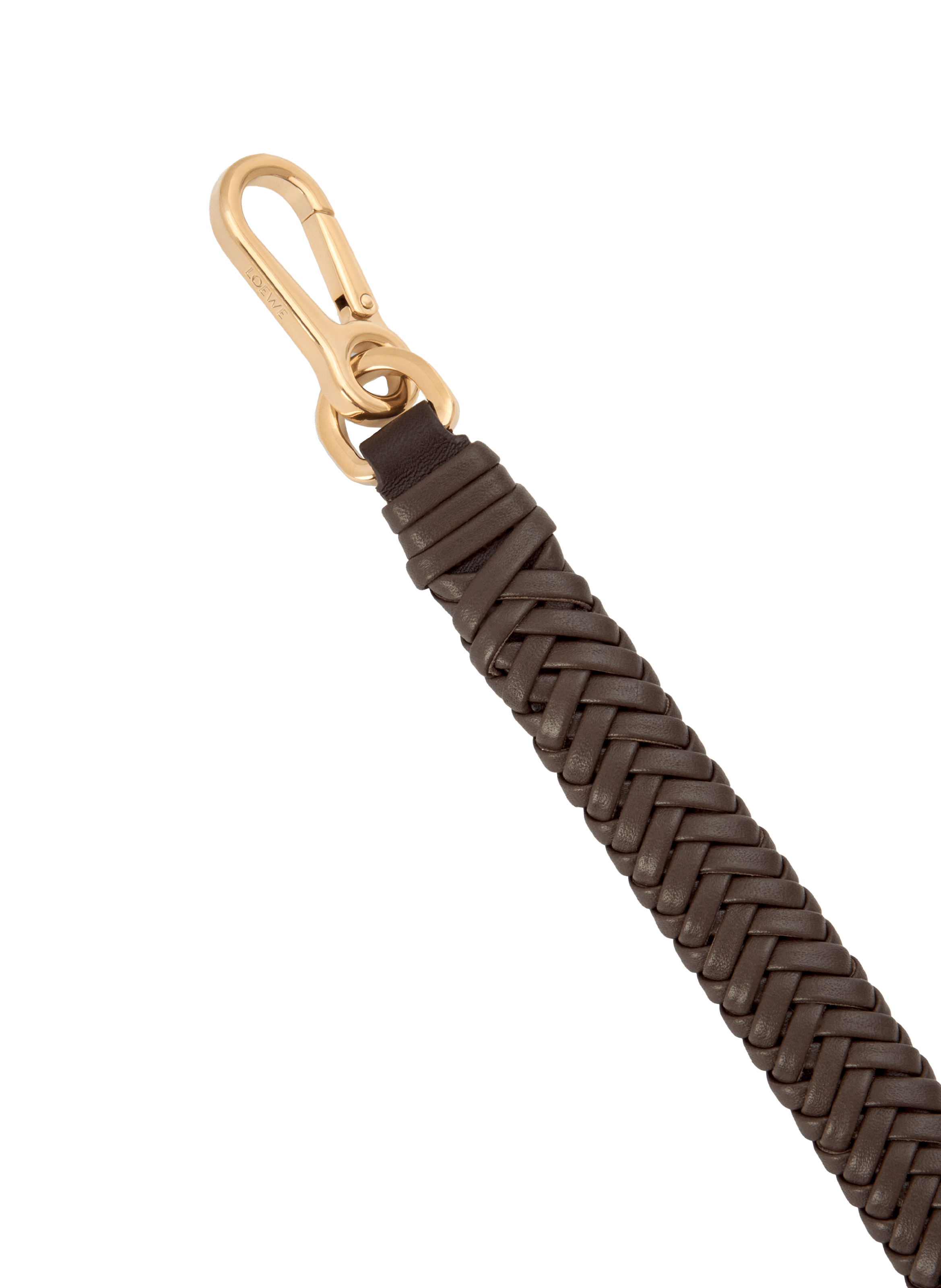 Bandoulière tressée Arrow en cuir de veau LOEWE Marron