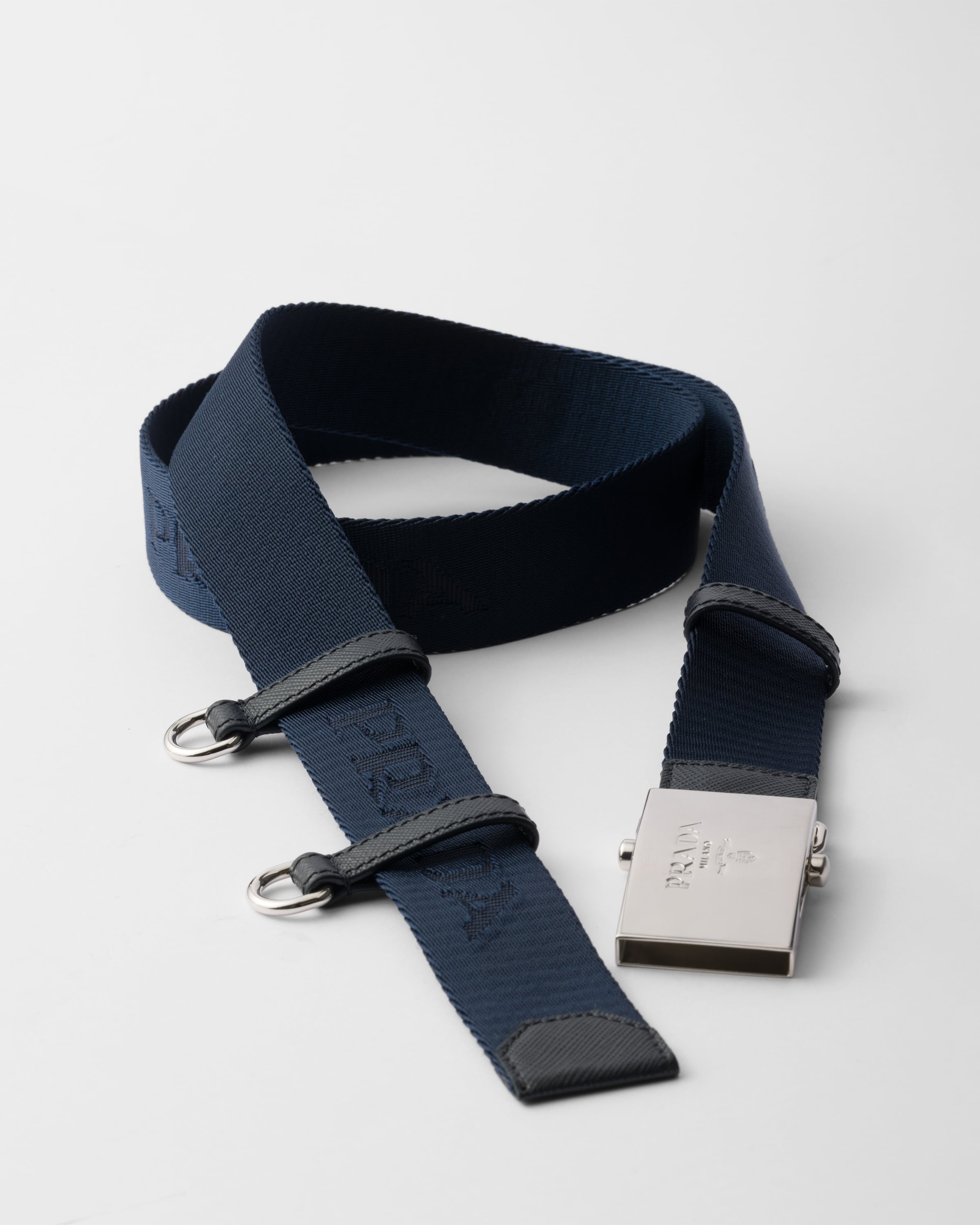 Ceinture en ruban de coton PRADA Bleu