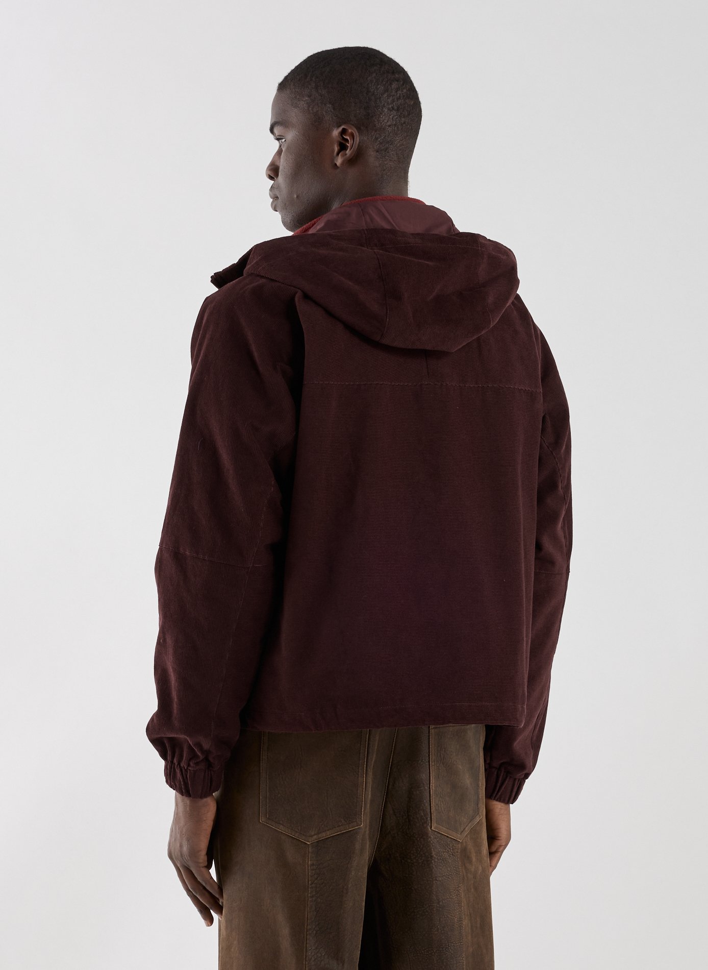 Oversized ribbed velvet jacket in a cotton blend ARTE ANTWERP Red