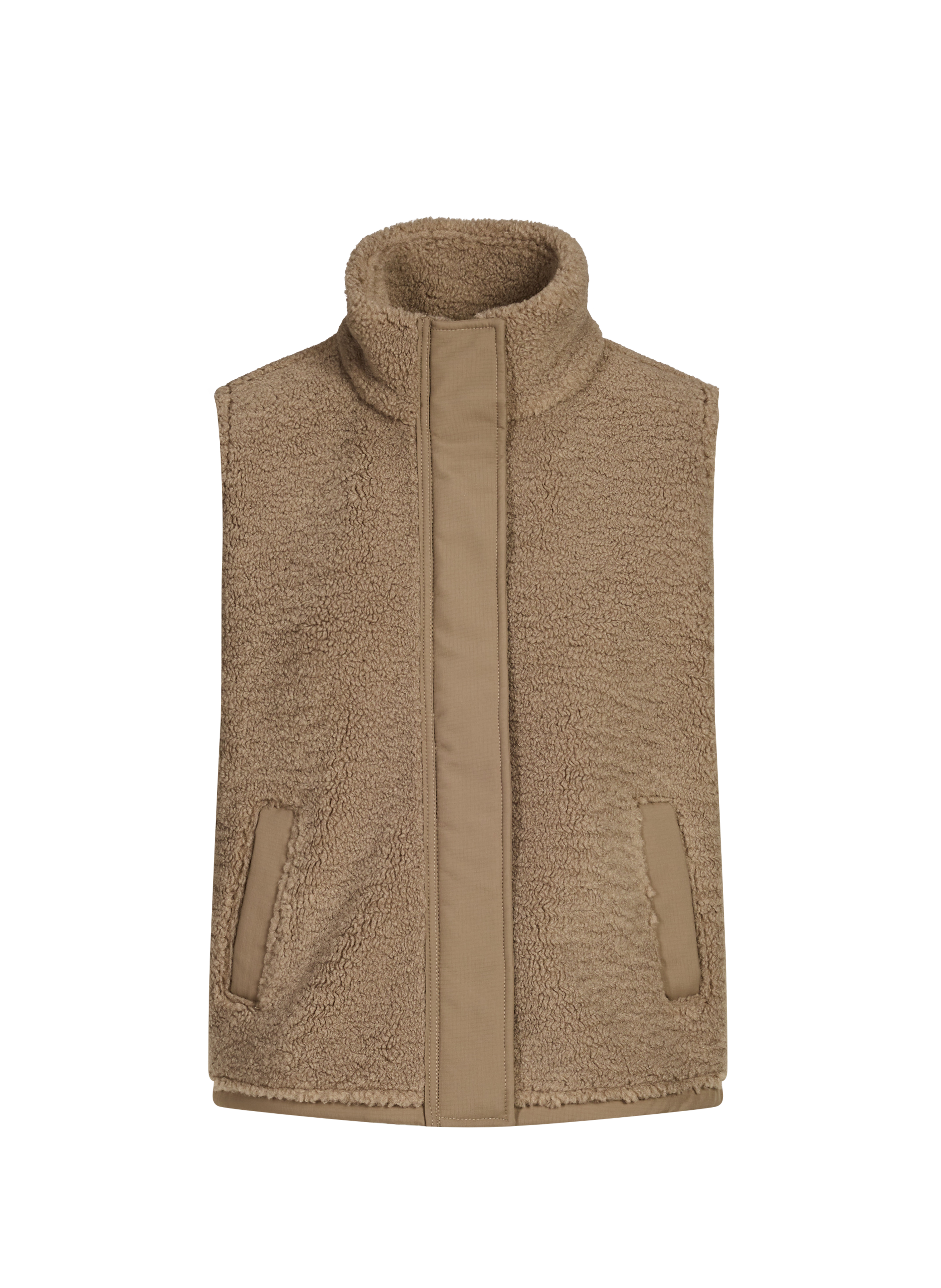 SAMSOE SAMSOE Gilet sans manches à col montant Marron