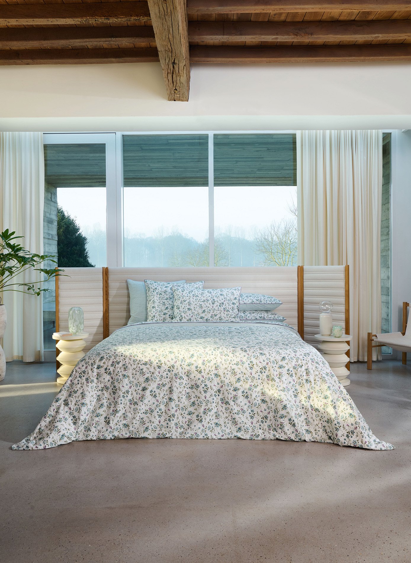 Drap plat fugace ANNE DE SOLENE Bleu