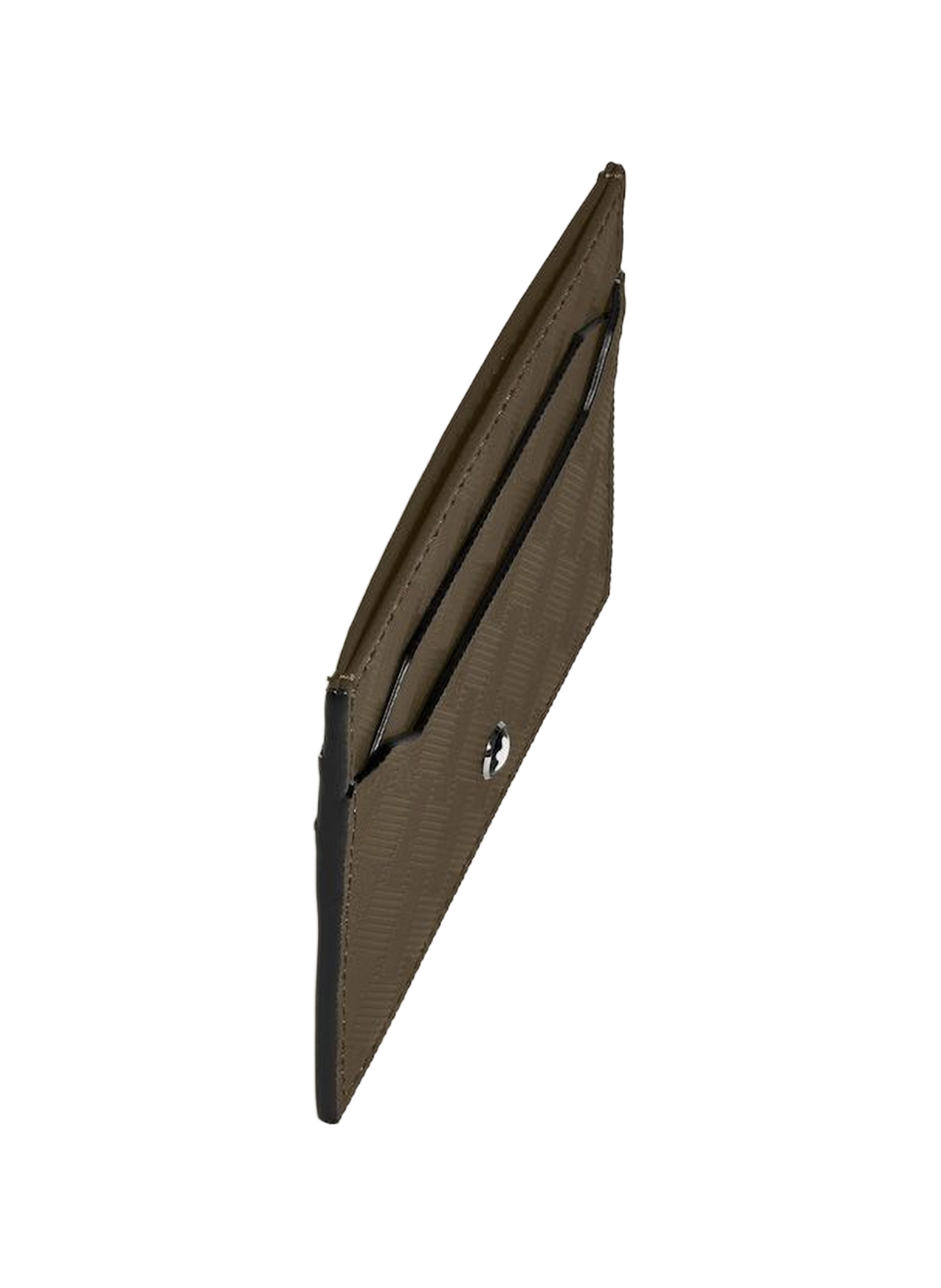 Textured leather card holder MONTBLANC Brown