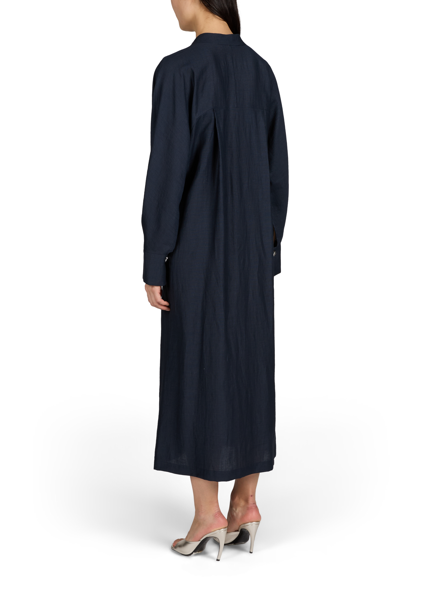 Long linen dress TELA Blue
