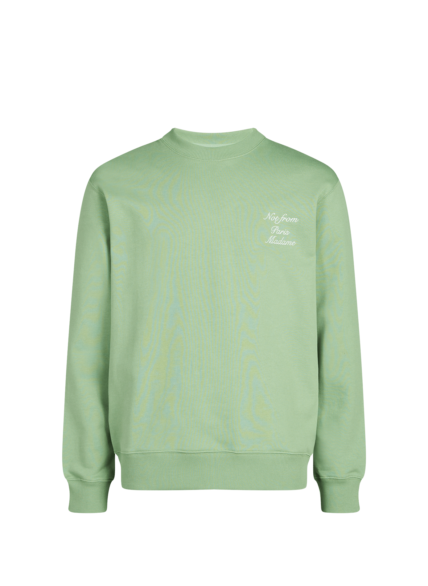 Sweatshirt with embroidered chest and back in cotton DROLE DE MONSIEUR Green