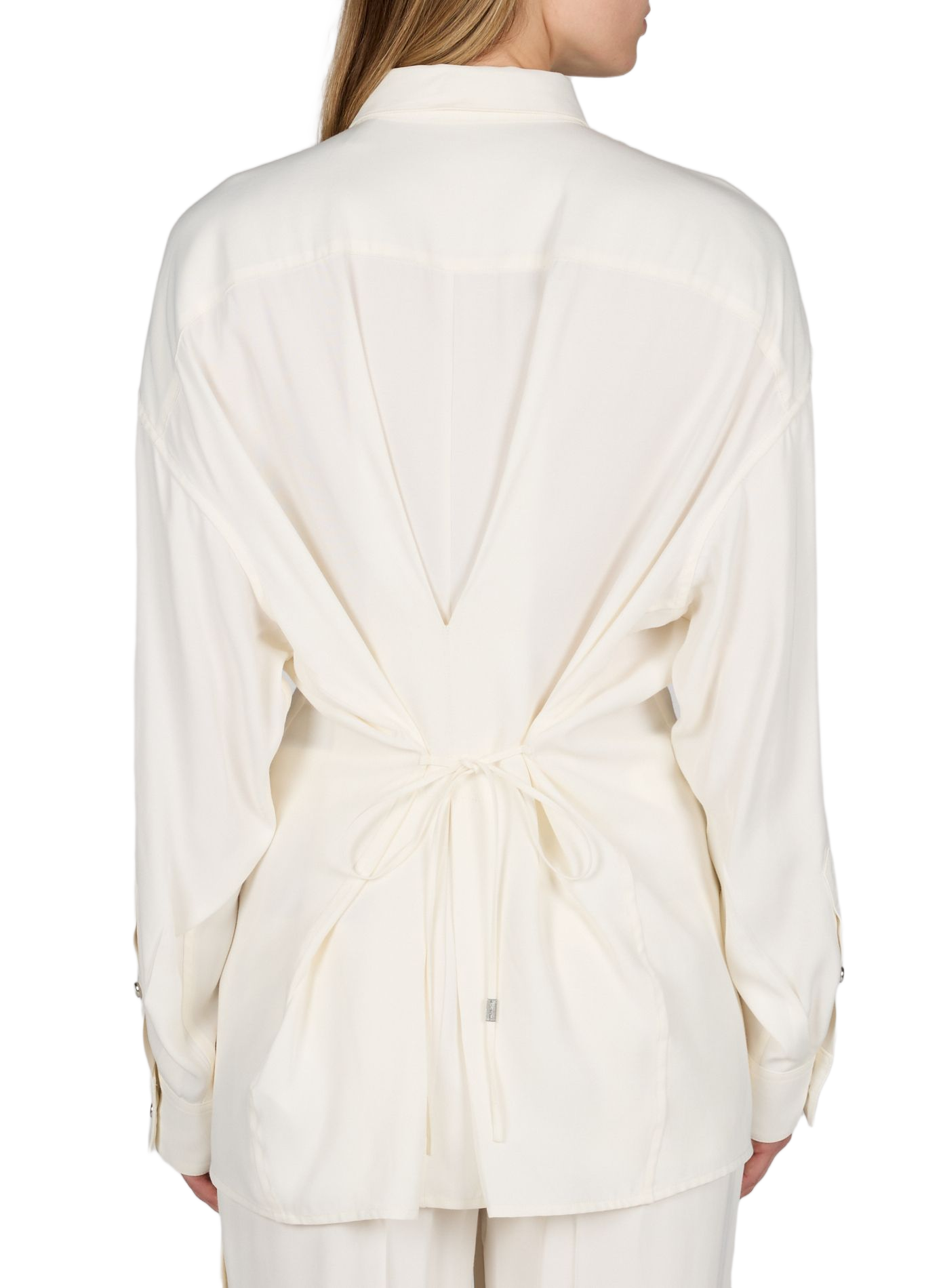 Fitted silk shirt HELMUT LANG White