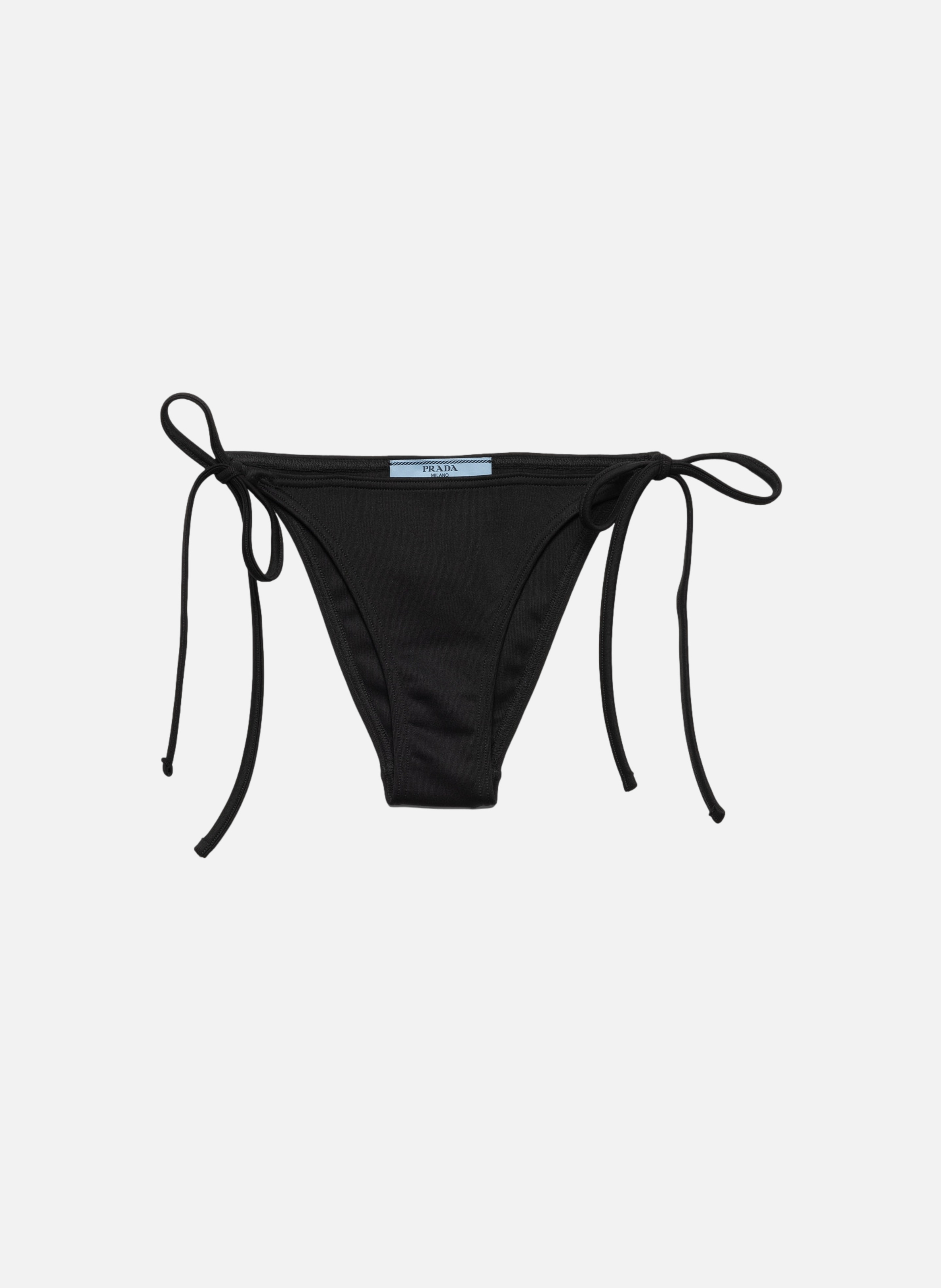 Bas de bikini en maille interlock PRADA Noir