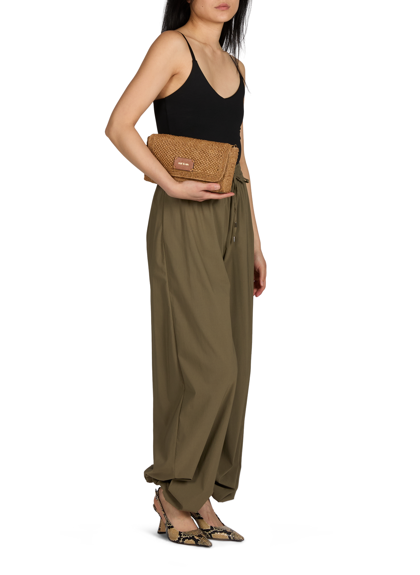 Solid harem pants TOPSHOP Khaki