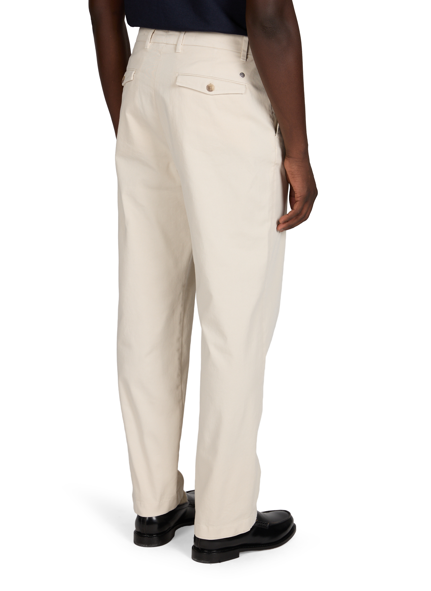 Pantalon coupe droite stretch en coton mélangé CLOSED Beige