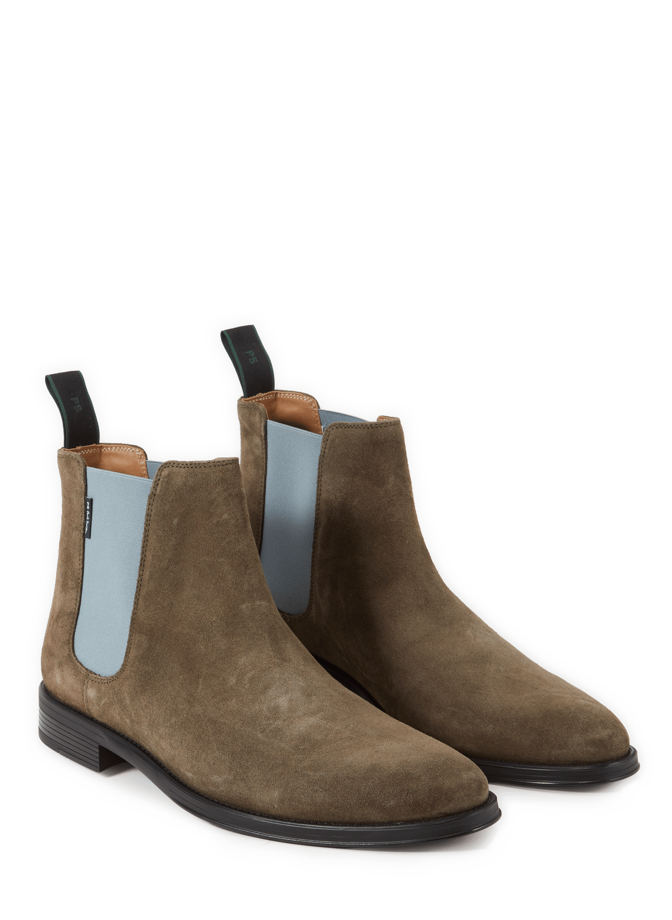 Mixed leather ankle boots PAUL SMITH Khaki