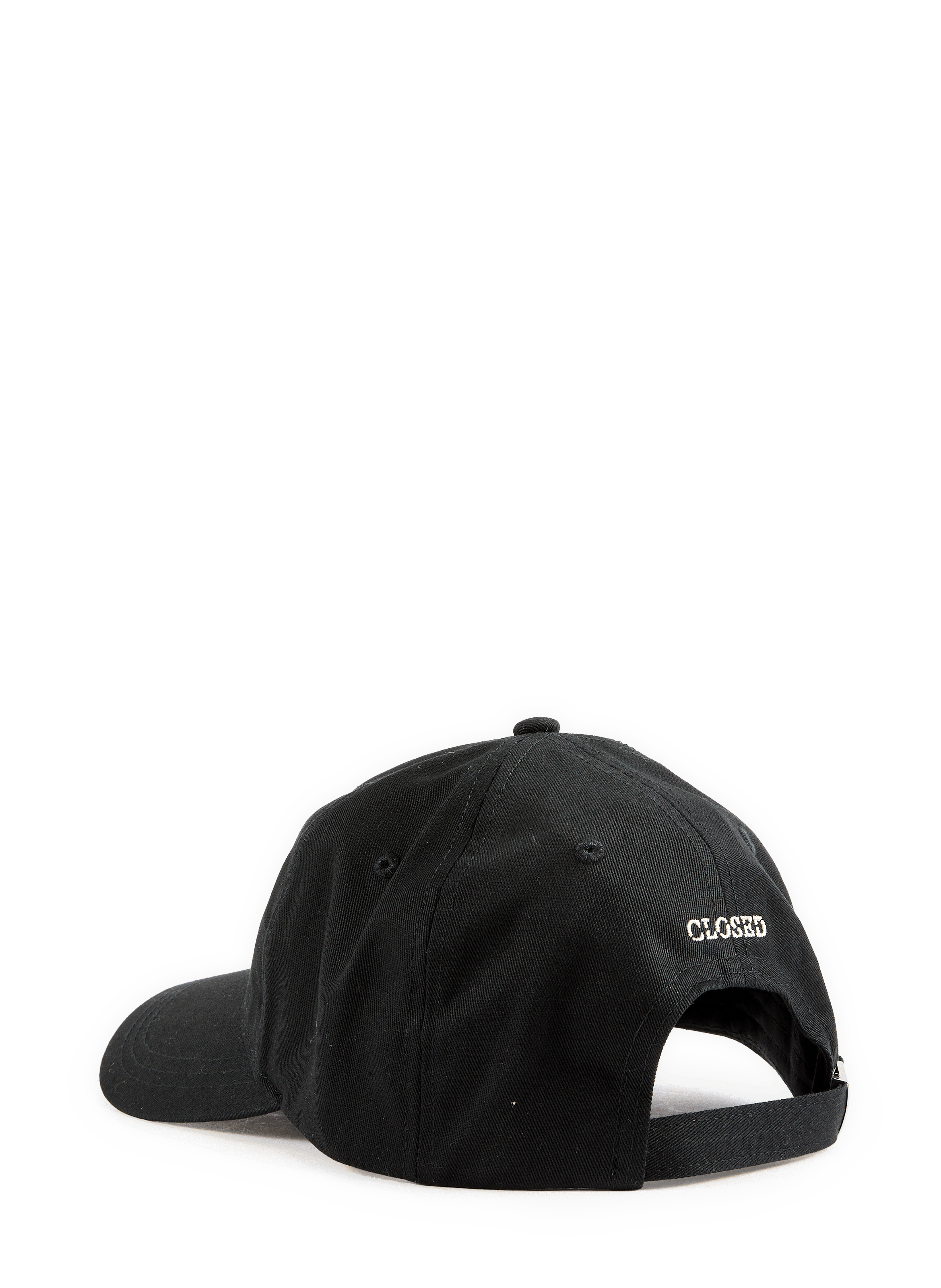 Baseballkappe mit gesticktem Logo aus Baumwolle CLOSED Schwarz