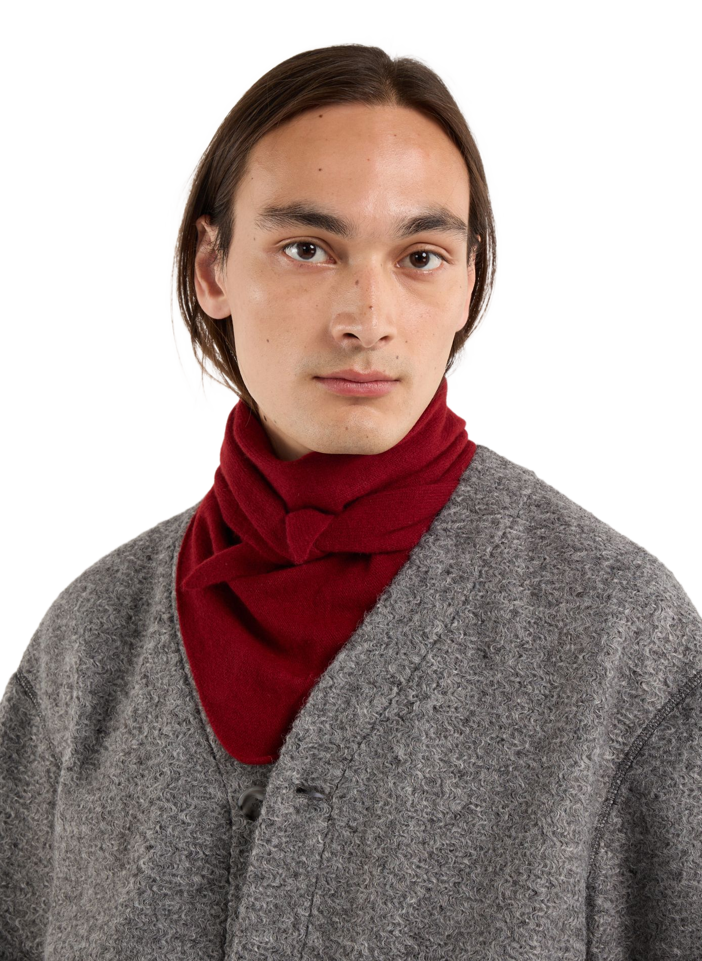 Schal mit spitzer Kante aus Wolle SAISON 1865 Rot