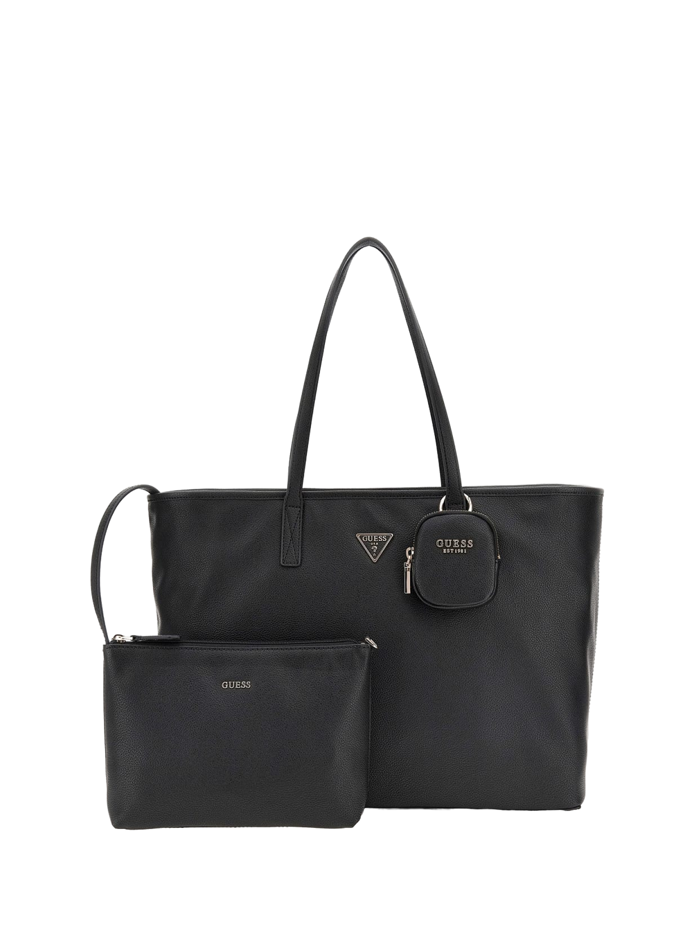 Bag with grained Power pouch GUESS Black