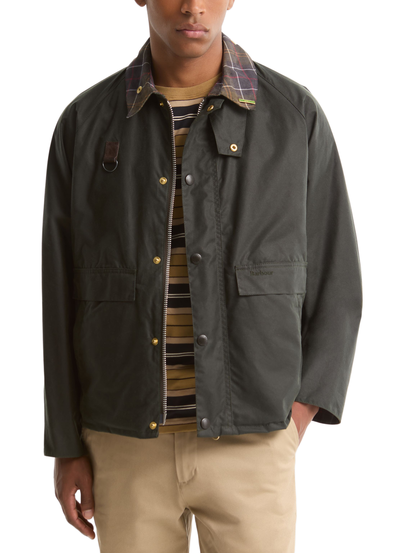 Parka col classique en coton BARBOUR Vert