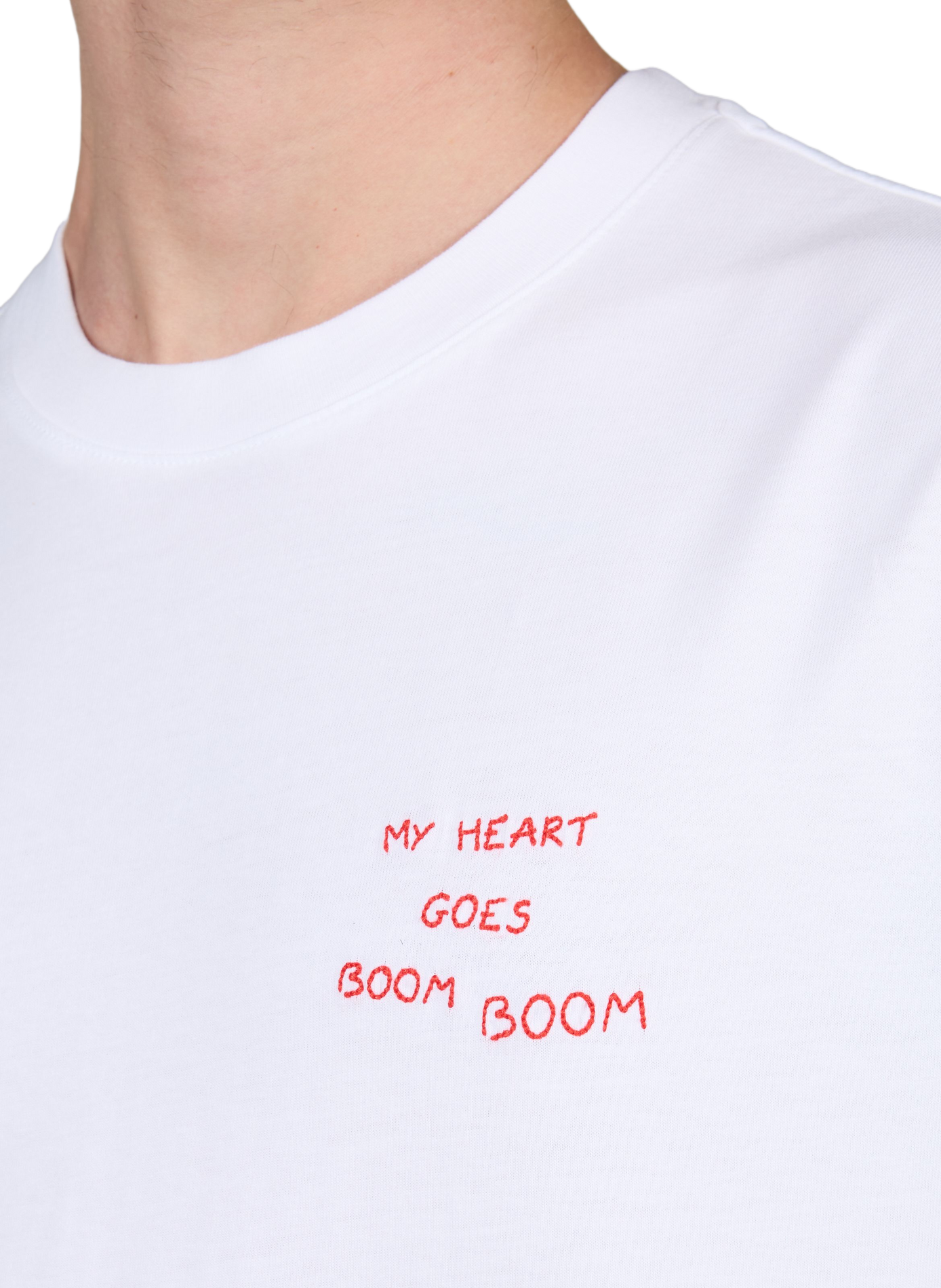 T-shirt met rechte pasvorm en borduurwerk MAISON LABICHE Roze