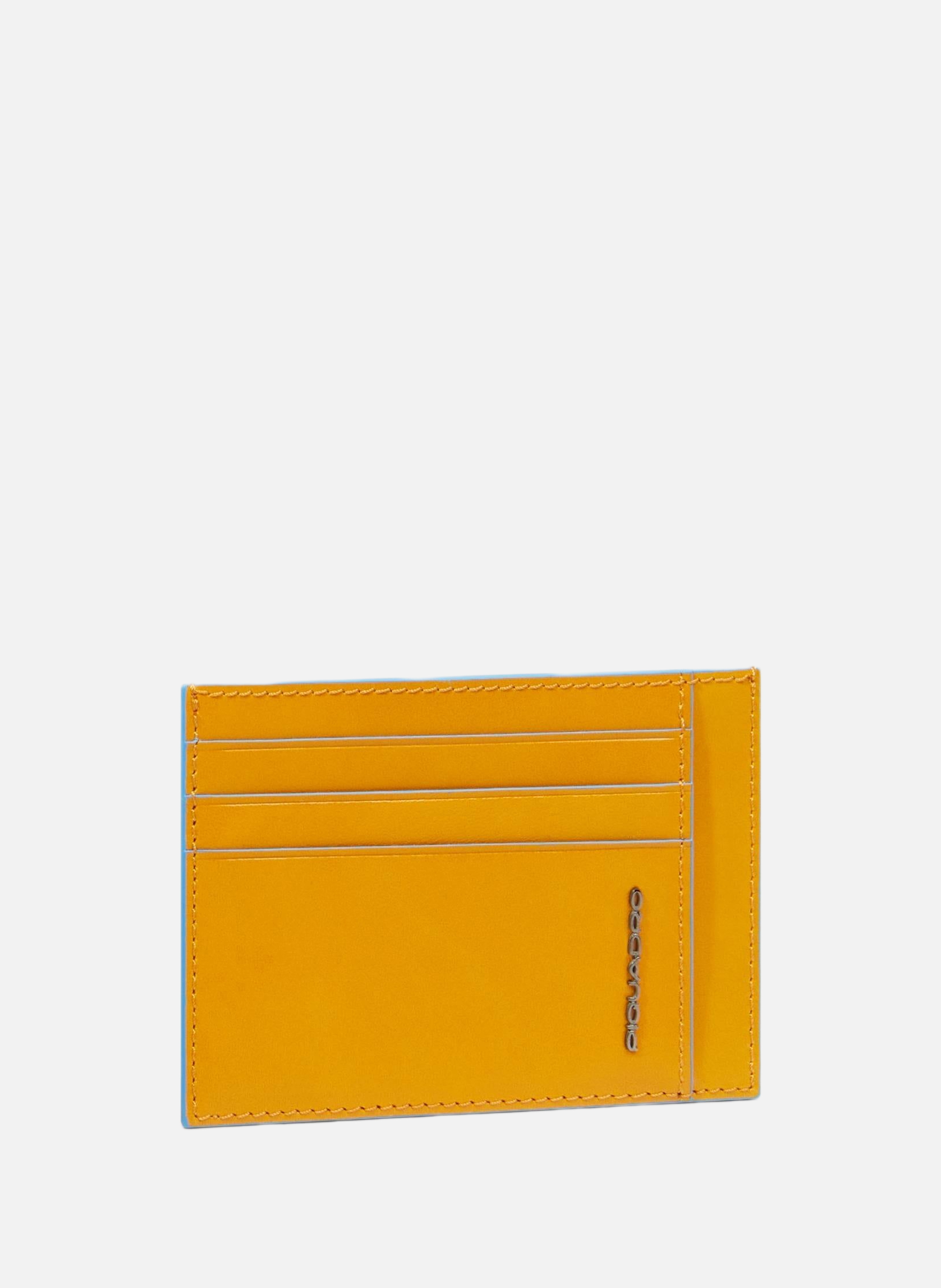Porte-cartes de crédit homme fin en cuir PIQUADRO Jaune