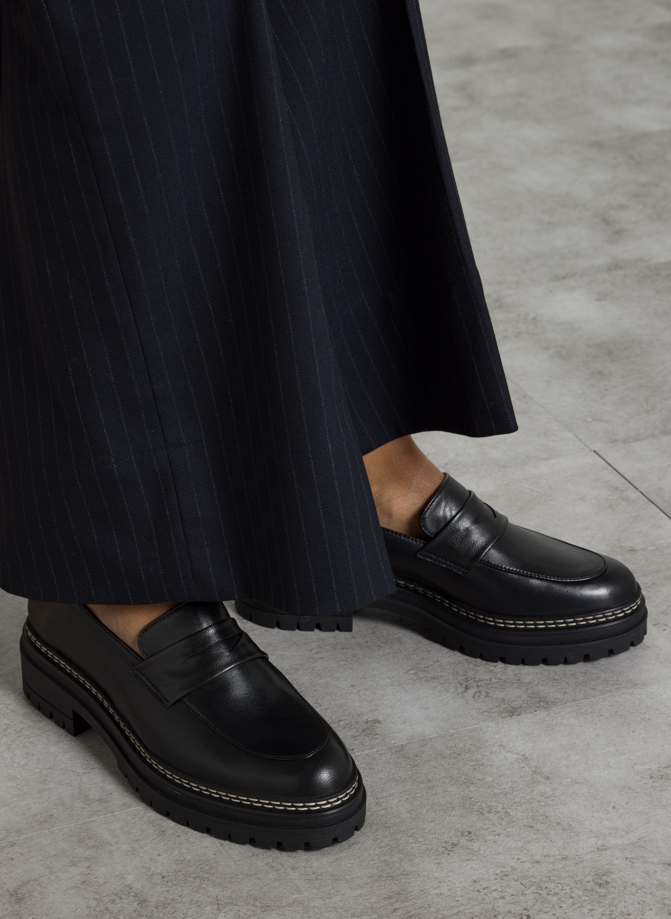 Leren mocassins Amalia BOBBIES Zwart