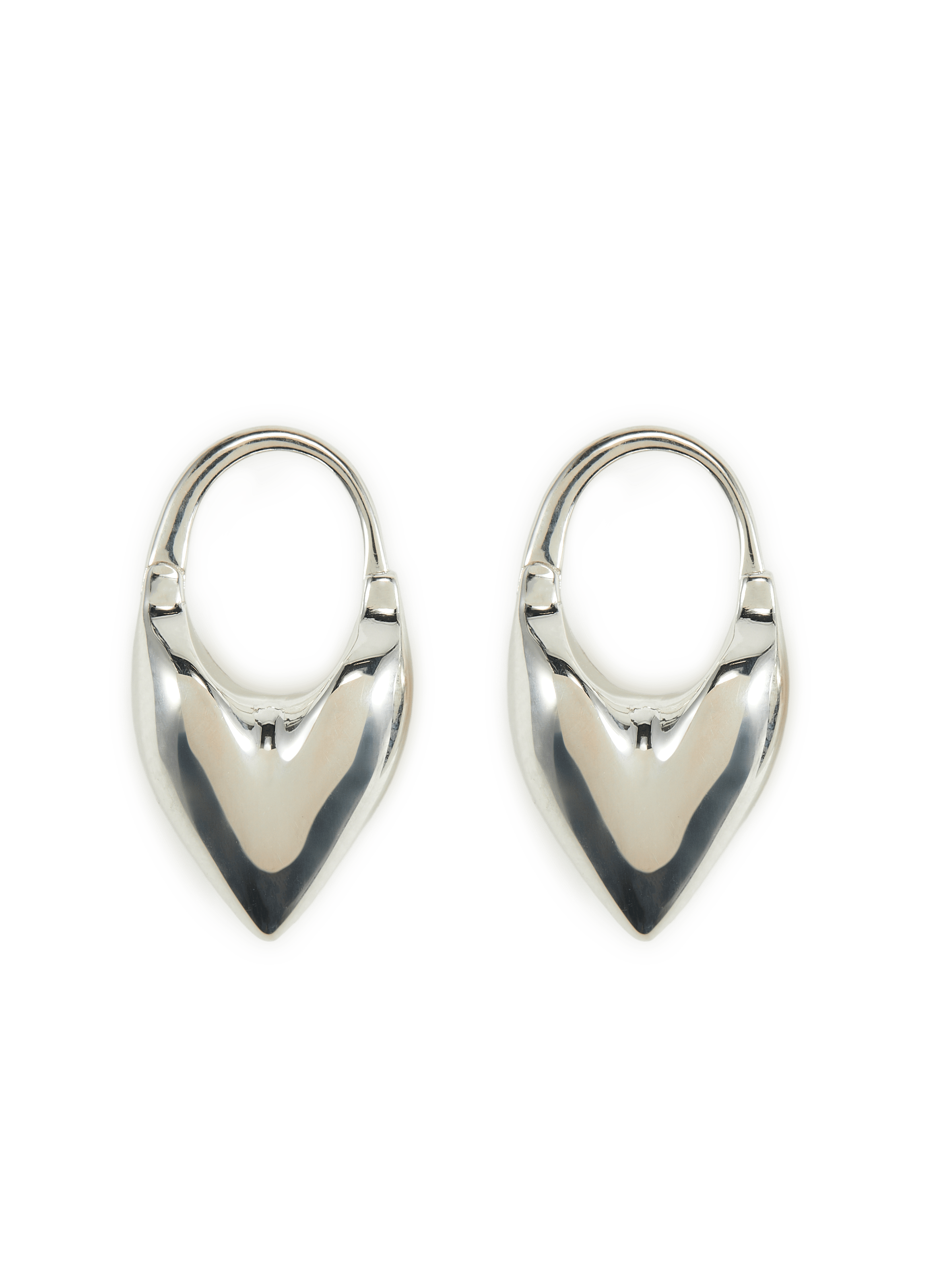Heart-shaped silver earrings OTIUMBERG Silver