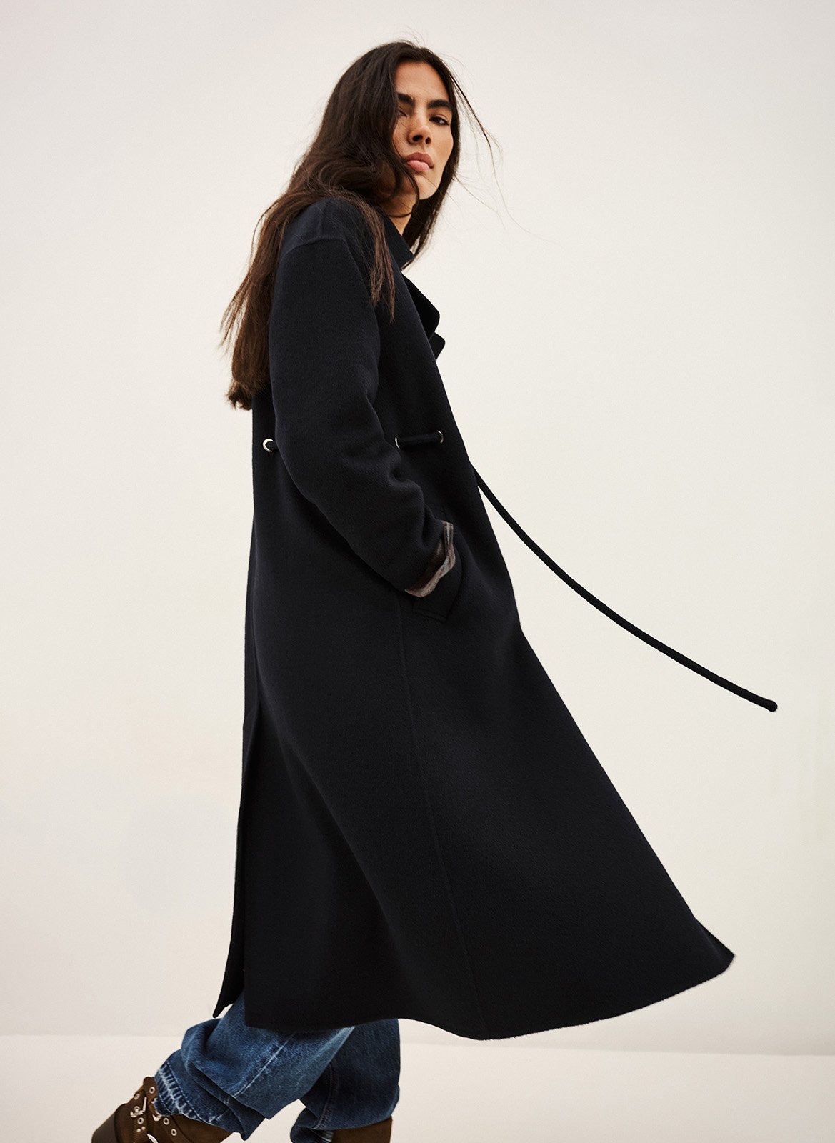 Manteau cintré en laine mélangée kate | Bleu BA&SH Femme