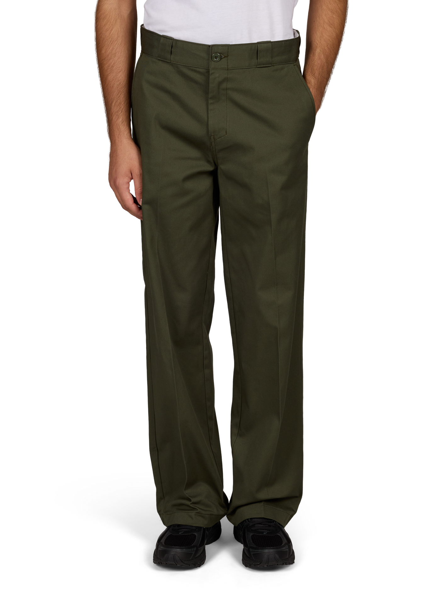 Pantalon large en coton DICKIES Vert