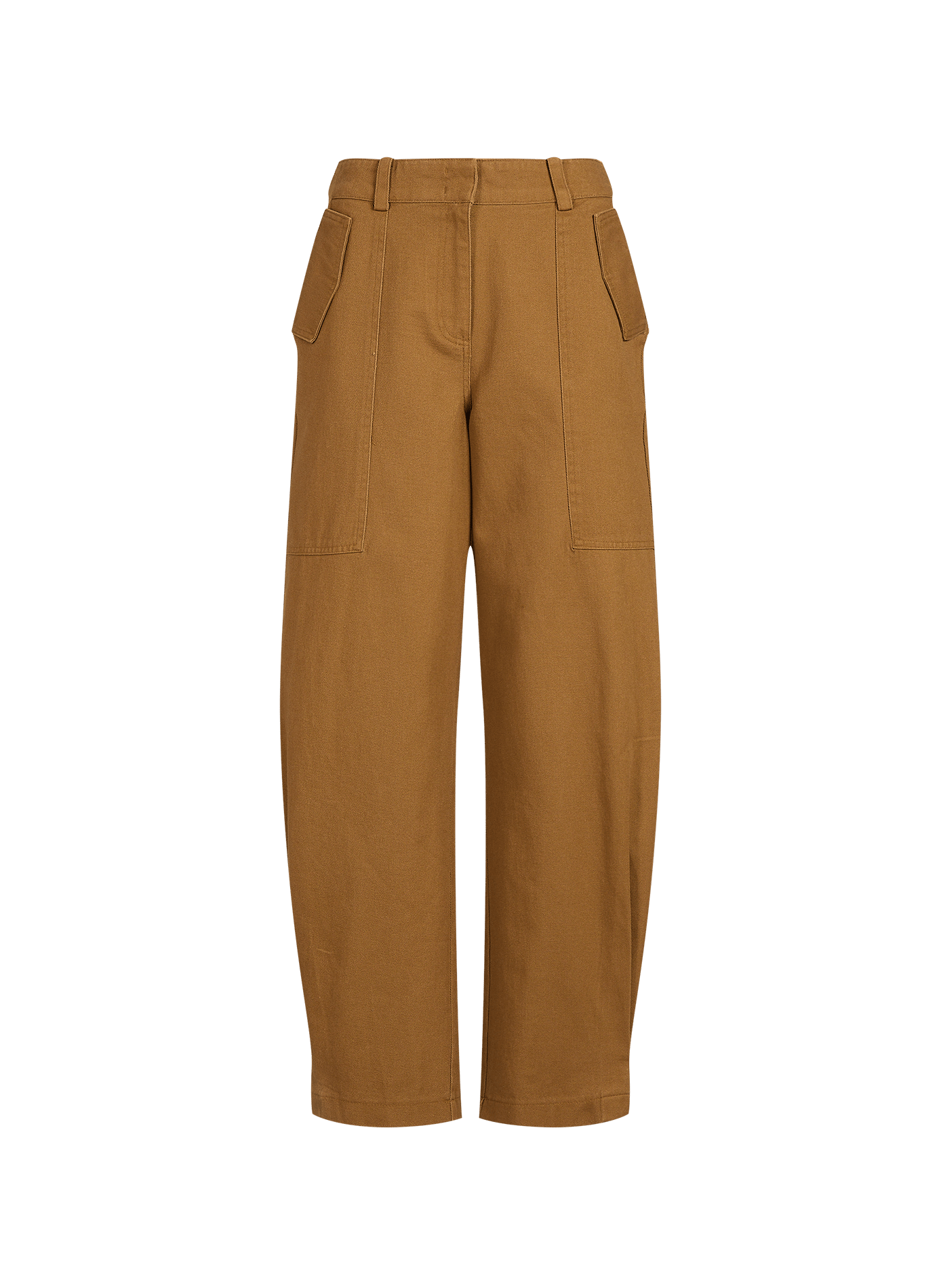 Wide-leg cotton trousers ROUGE EDIT Brown