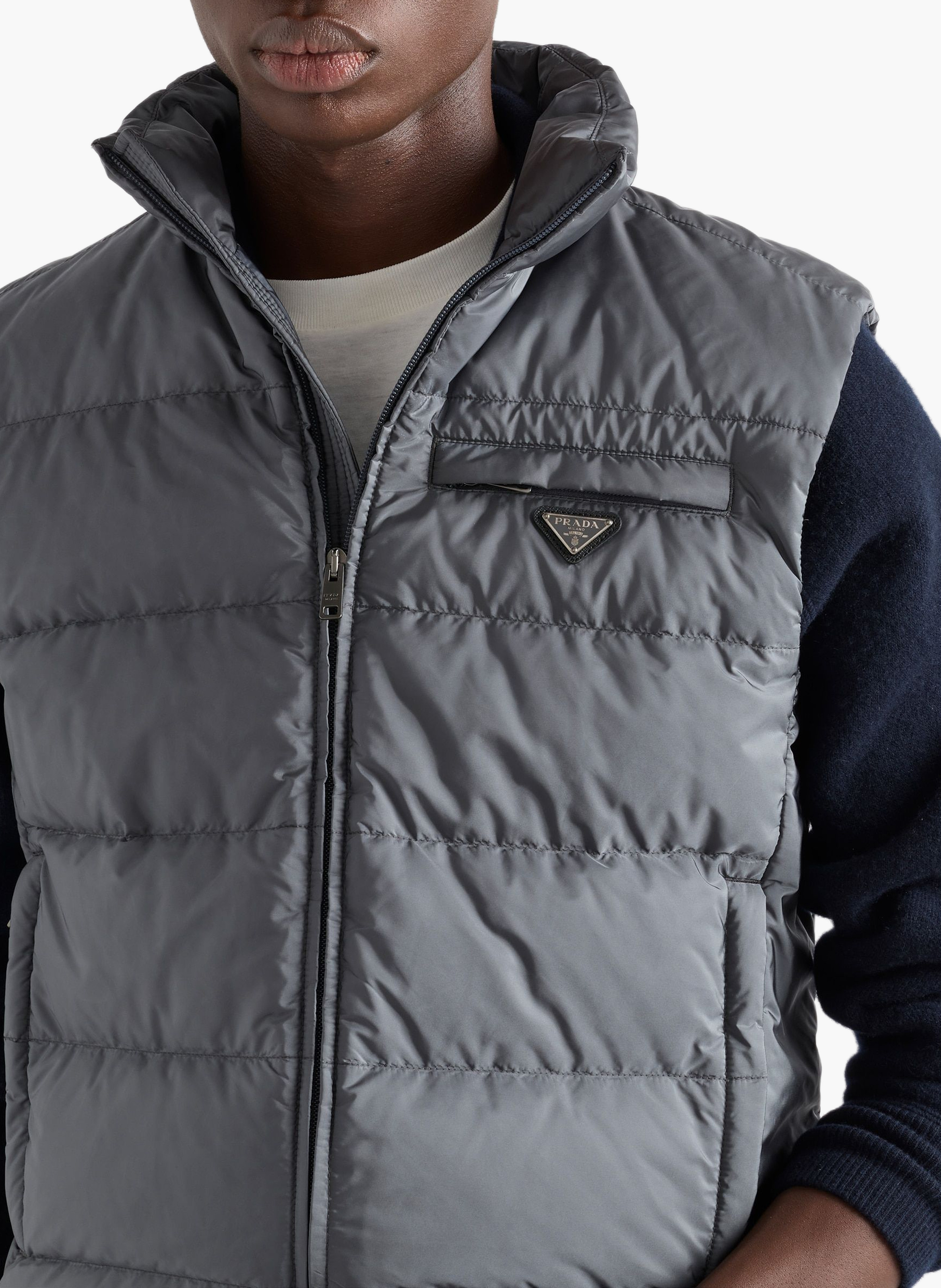 Veste en re-nylon PRADA Gris