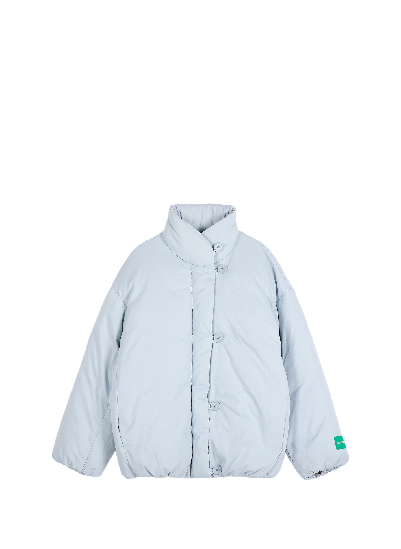 Plain oversized puffer jacket with stand-up collar BOBO CHOSES Blue