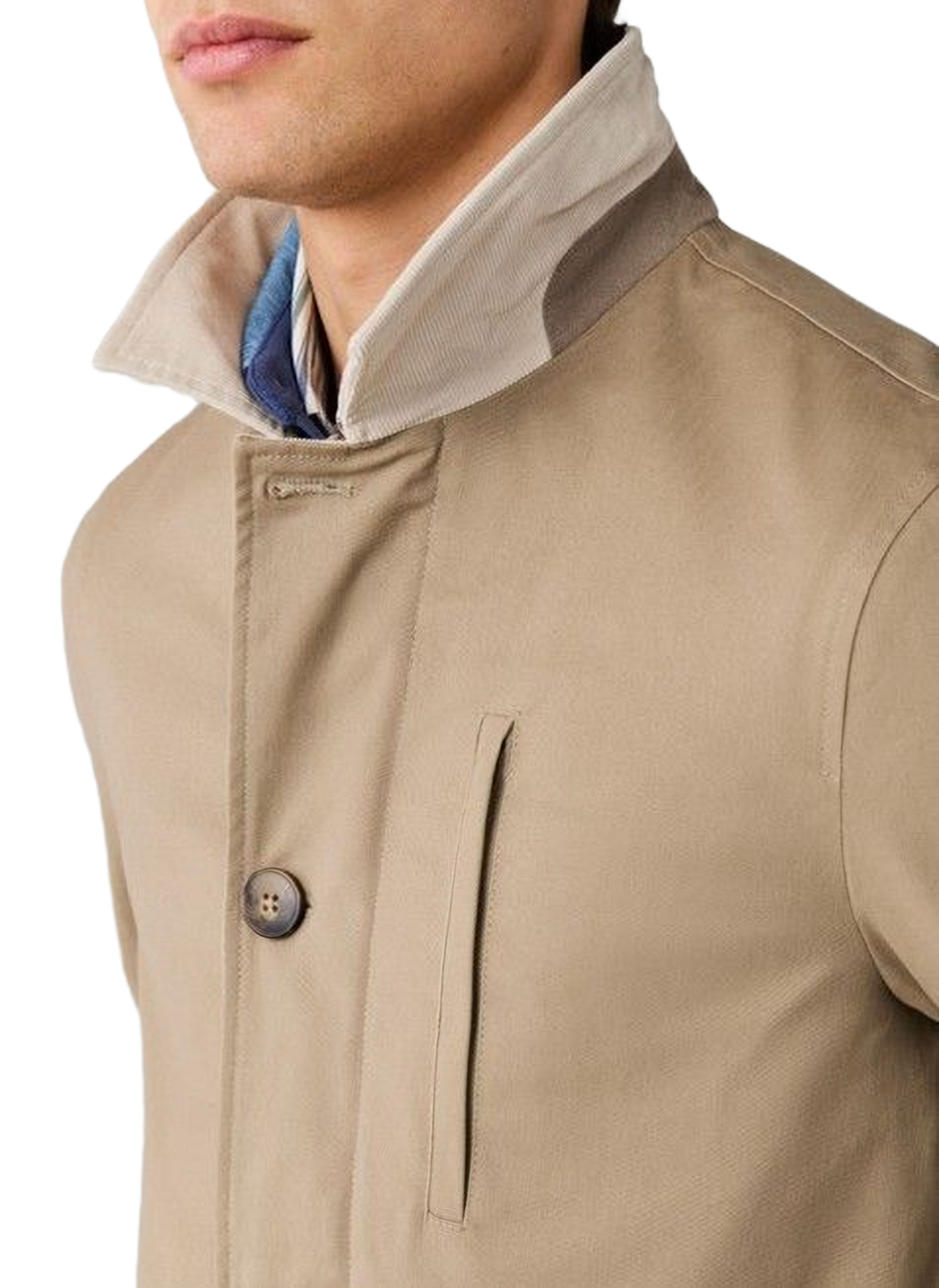 Oversized denim jacket FACONNABLE Beige