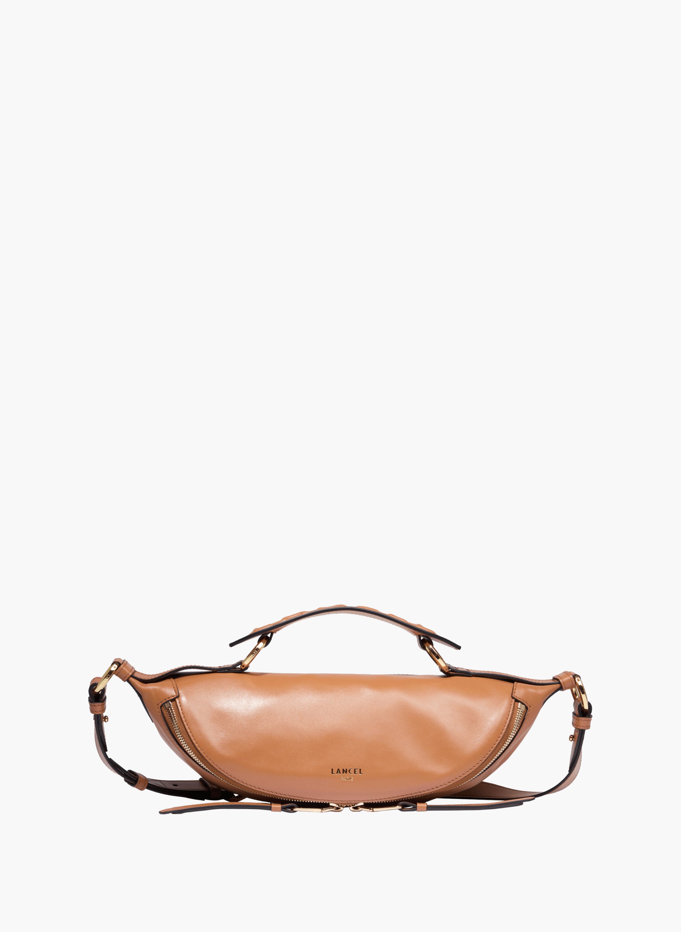Sac porté croisé s origami de lancel en cuir LANCEL Marron
