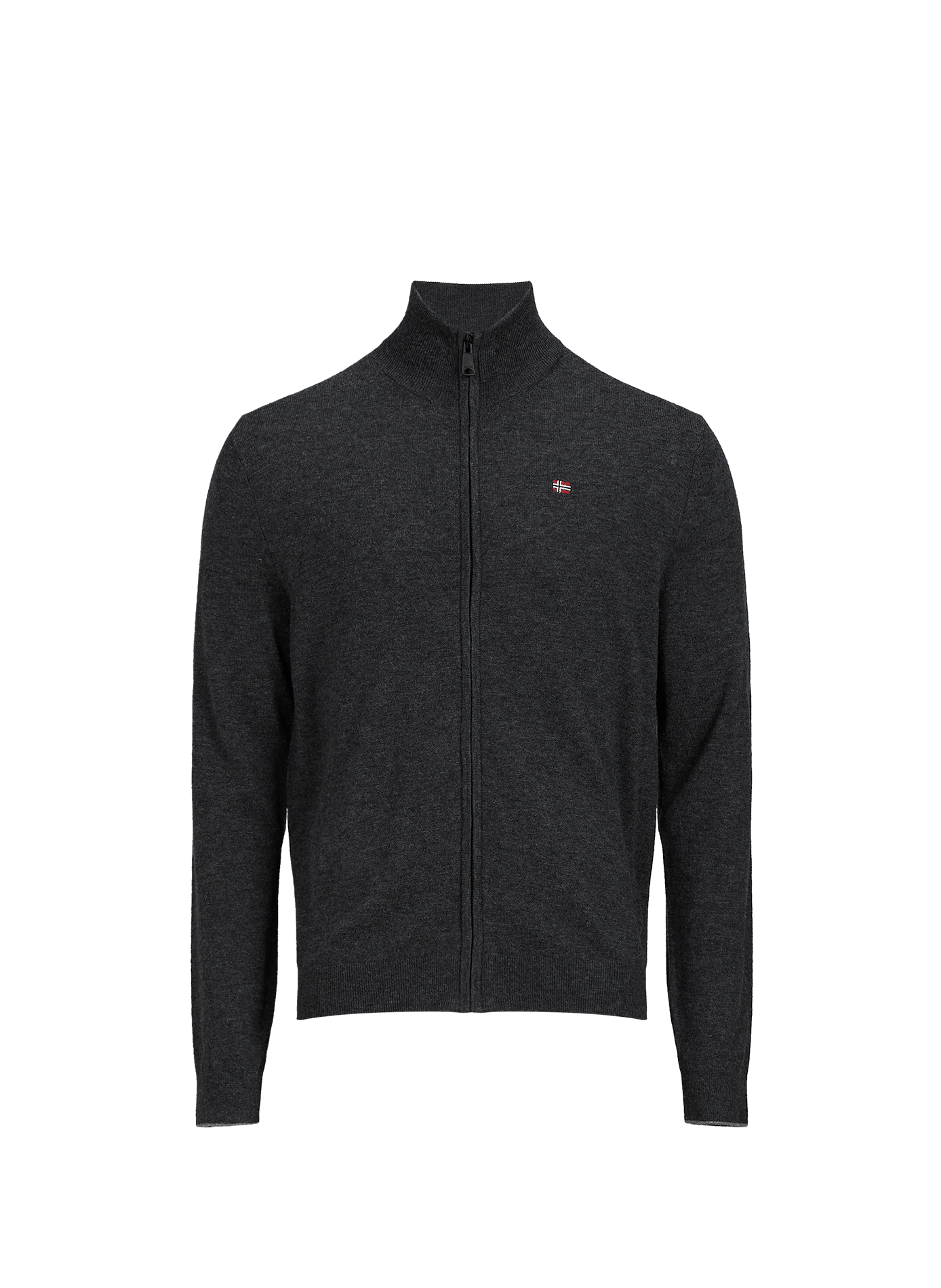 Pull à col montant zippé en laine  NAPAPIJRI Gris
