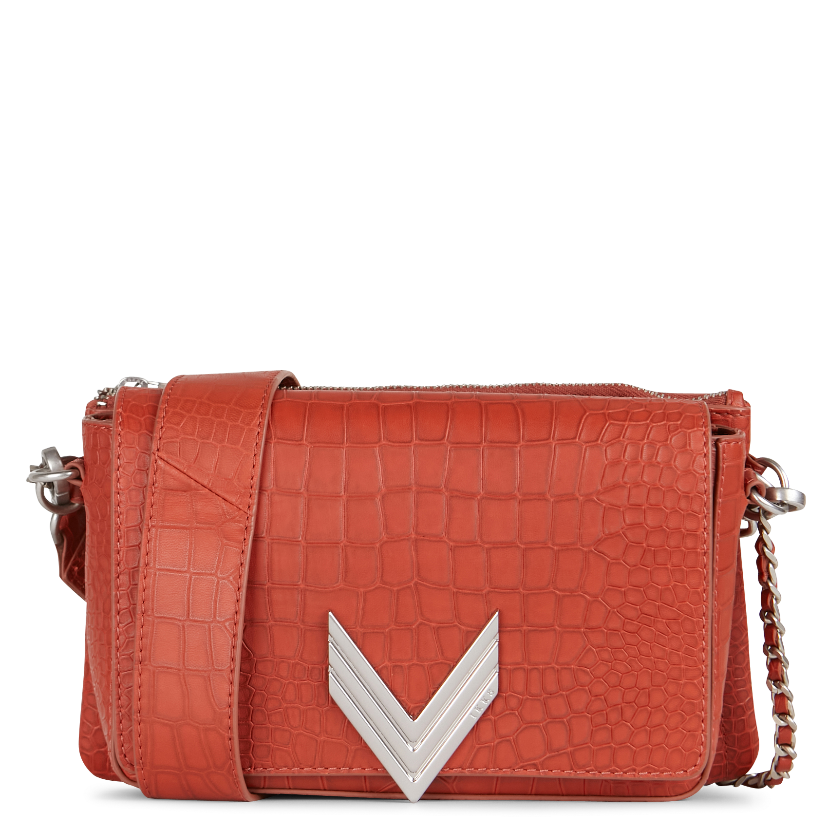 Sac bandoulière en cuir embossé