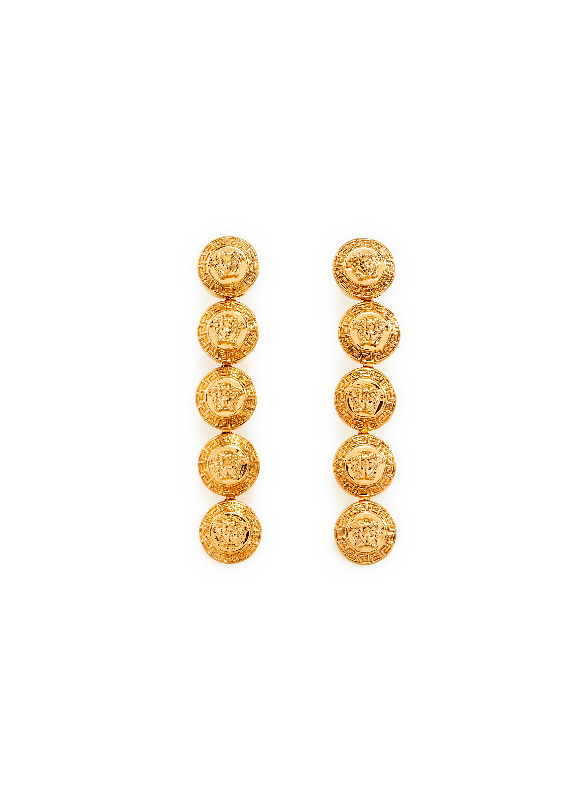 VERSACE Logo earrings  Golden