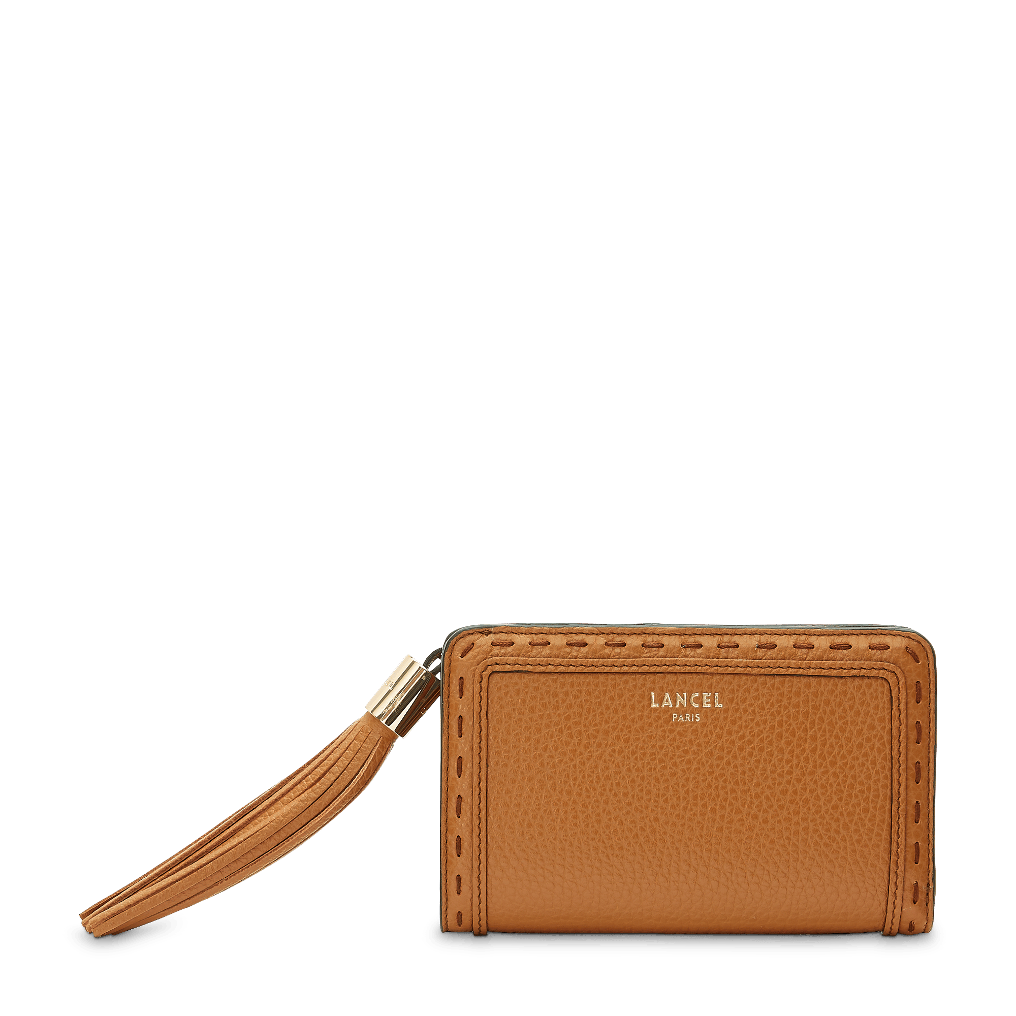 Portefeuille rectangulaire zippé premier flirt de lancel en cuir LANCEL Marron