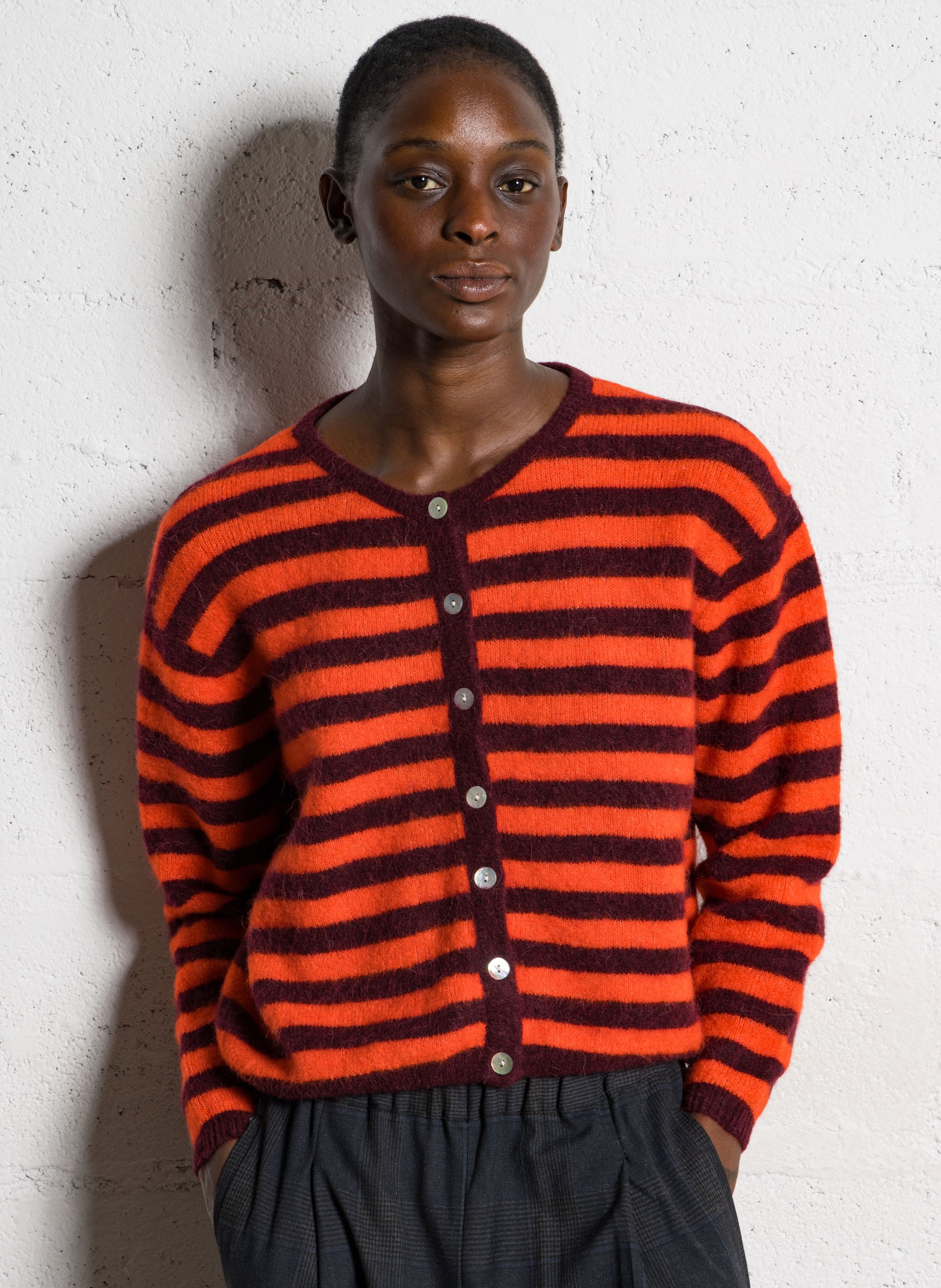 American Vintage Gilet Col Rond Gilet Ample Col Rond En Laine