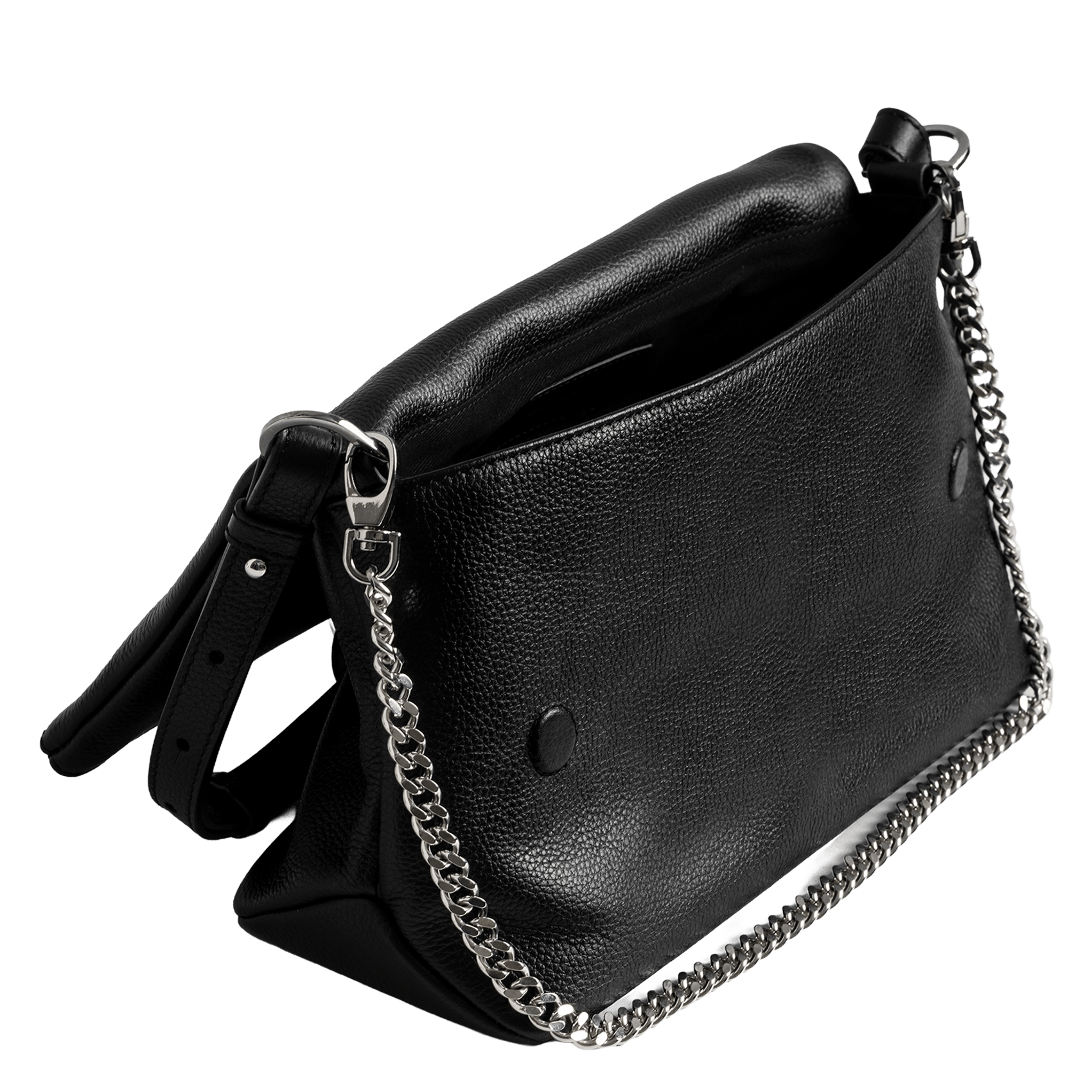 Sac porté épaule en cuir rocky ii ZADIG&VOLTAIRE Noir