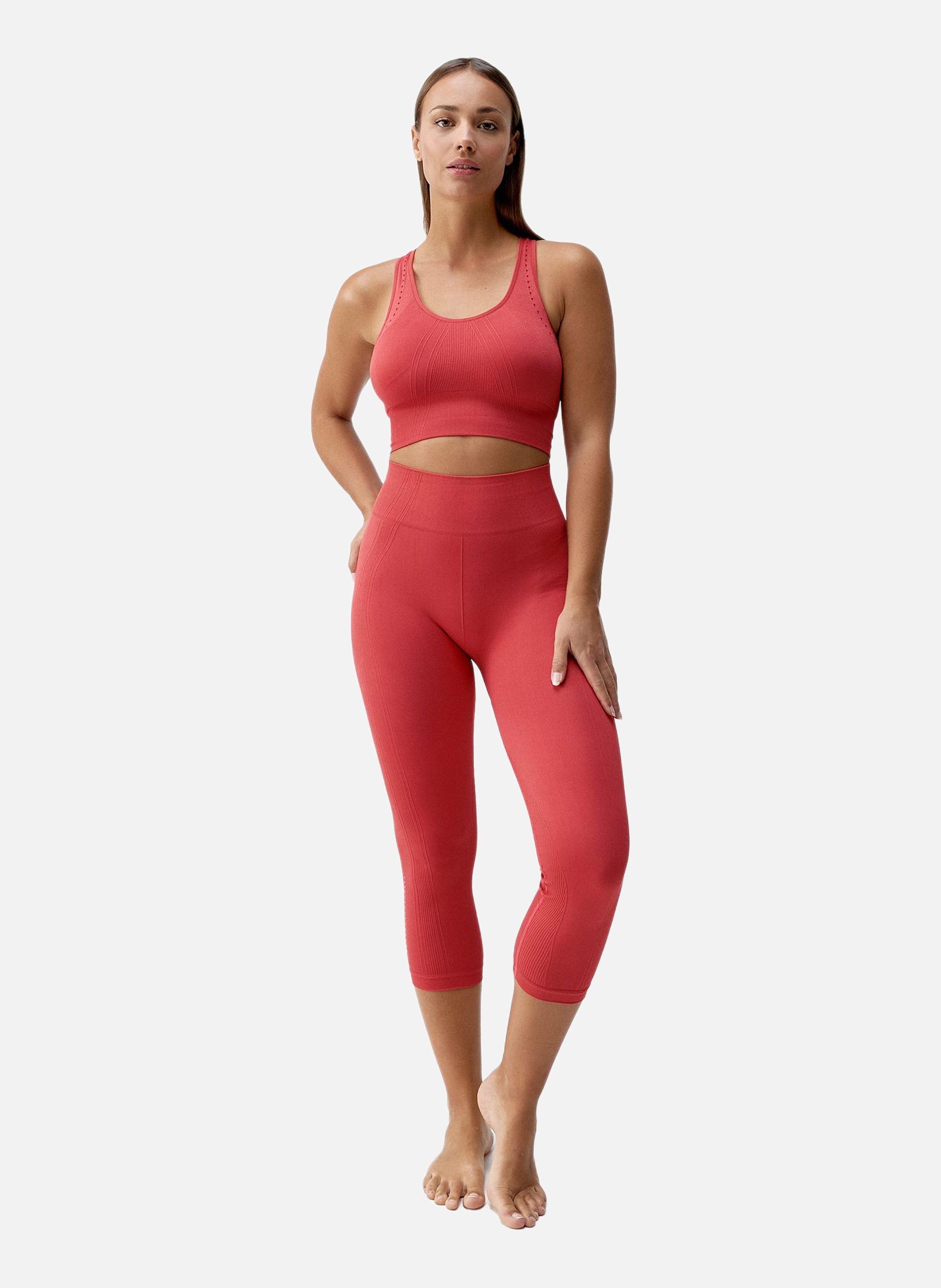 Legging de sport capri seamless zina BORN LIVING YOGA Orange