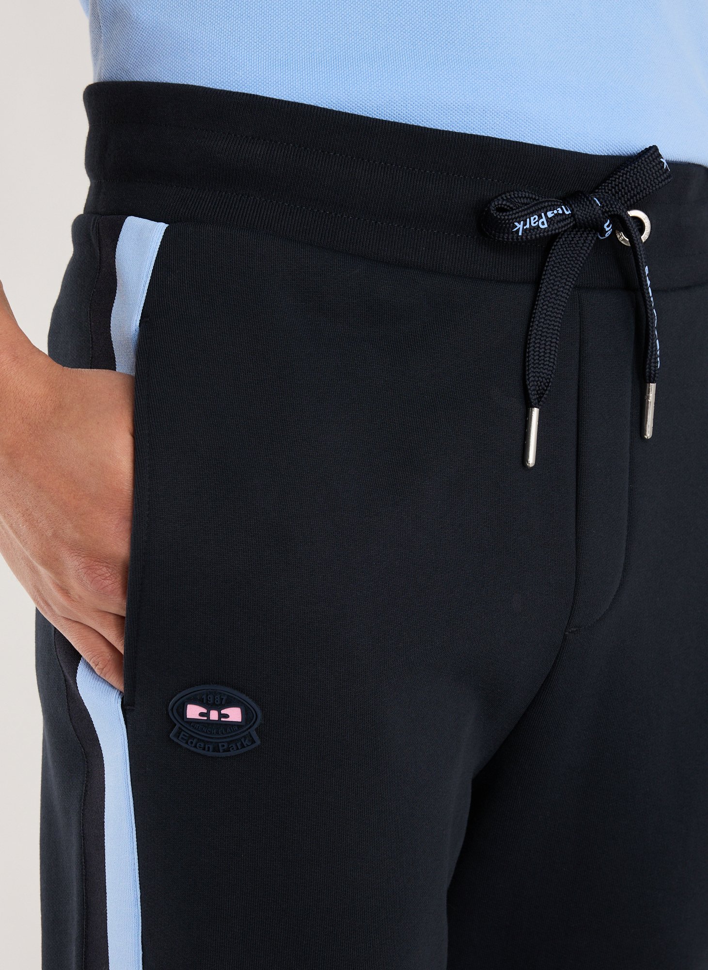 Mixed Cotton Jogging Pants EDEN PARK Blue