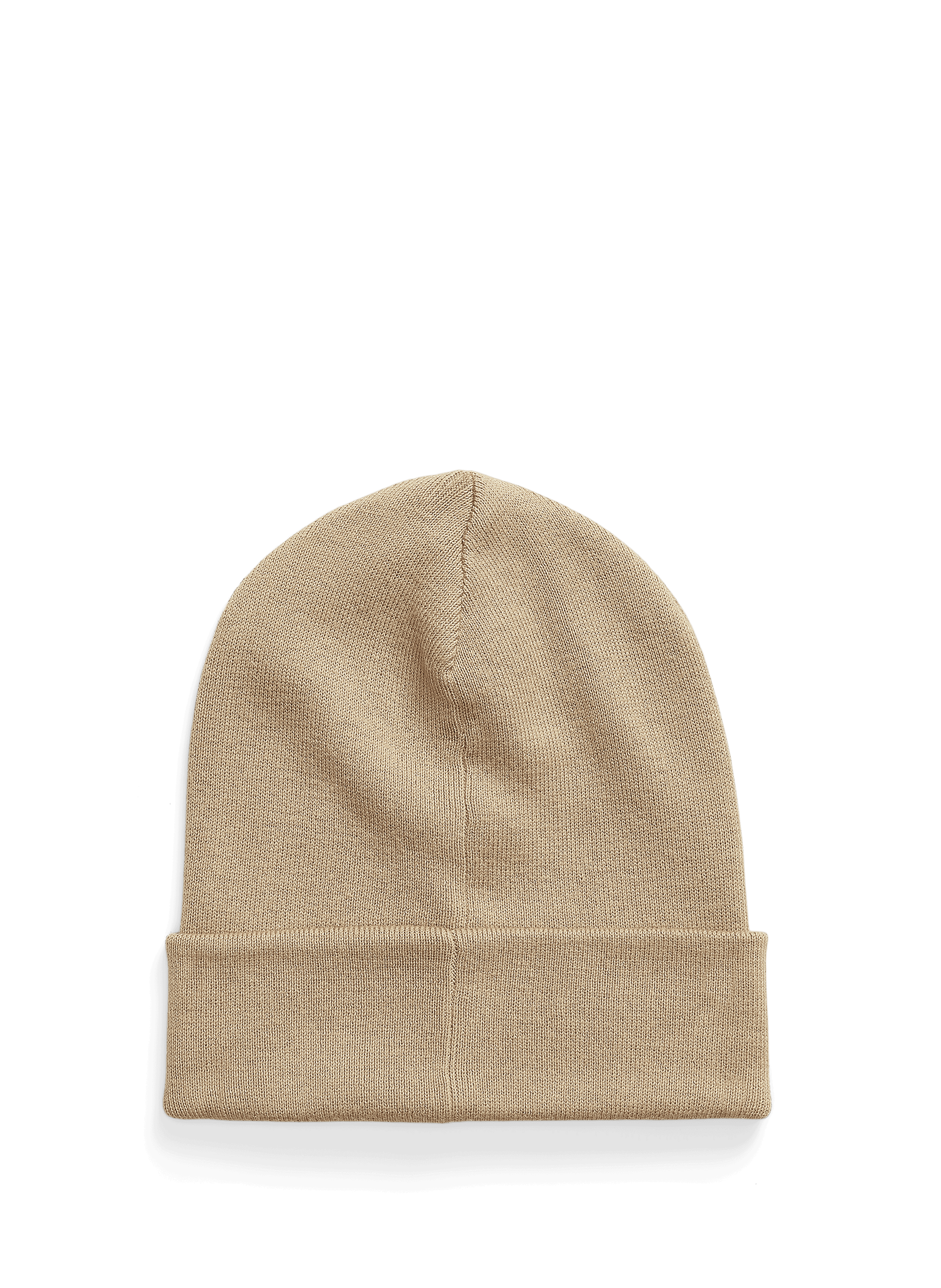 Bonnet côtelé à logo POLO RALPH LAUREN Beige