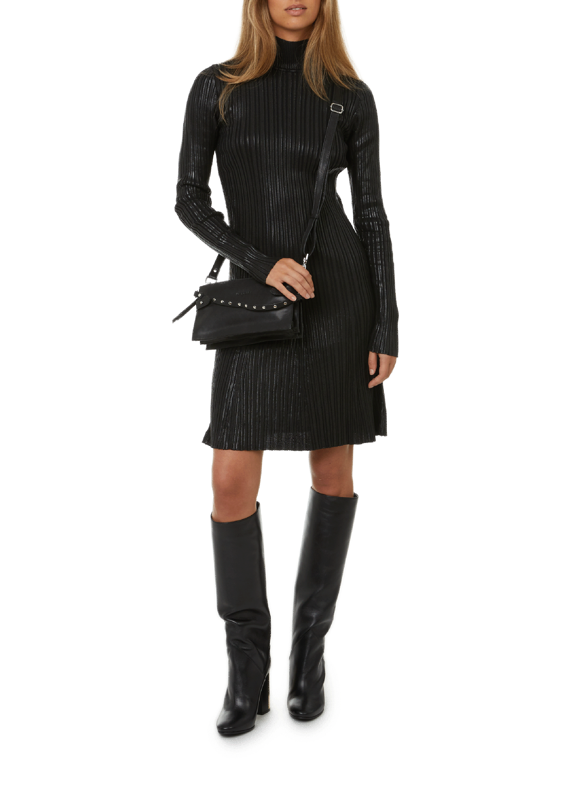 Brass hoop earrings JUSTINE CLENQUET Golden