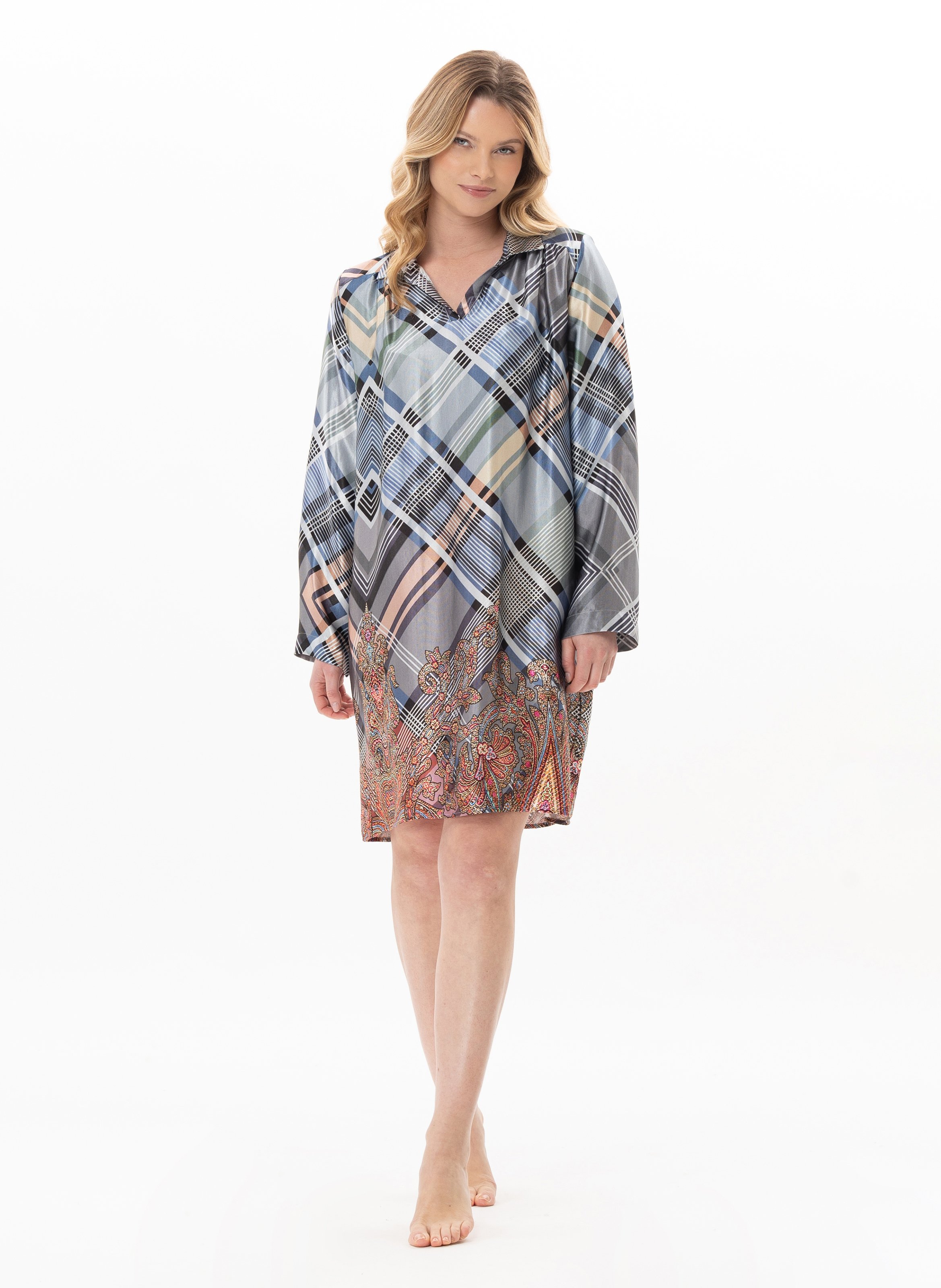 Chemise de nuit en viscose bradley 101 LE CHAT Multicolore