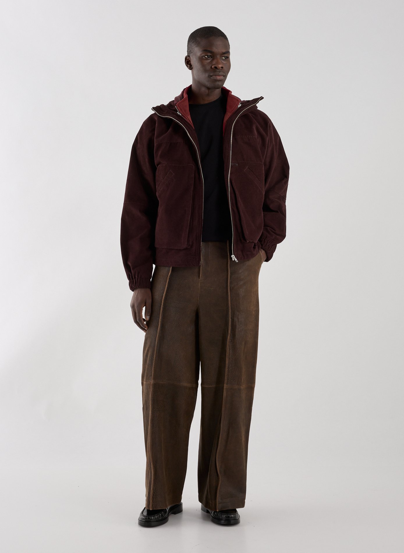 Oversized ribbed velvet jacket in a cotton blend ARTE ANTWERP Red