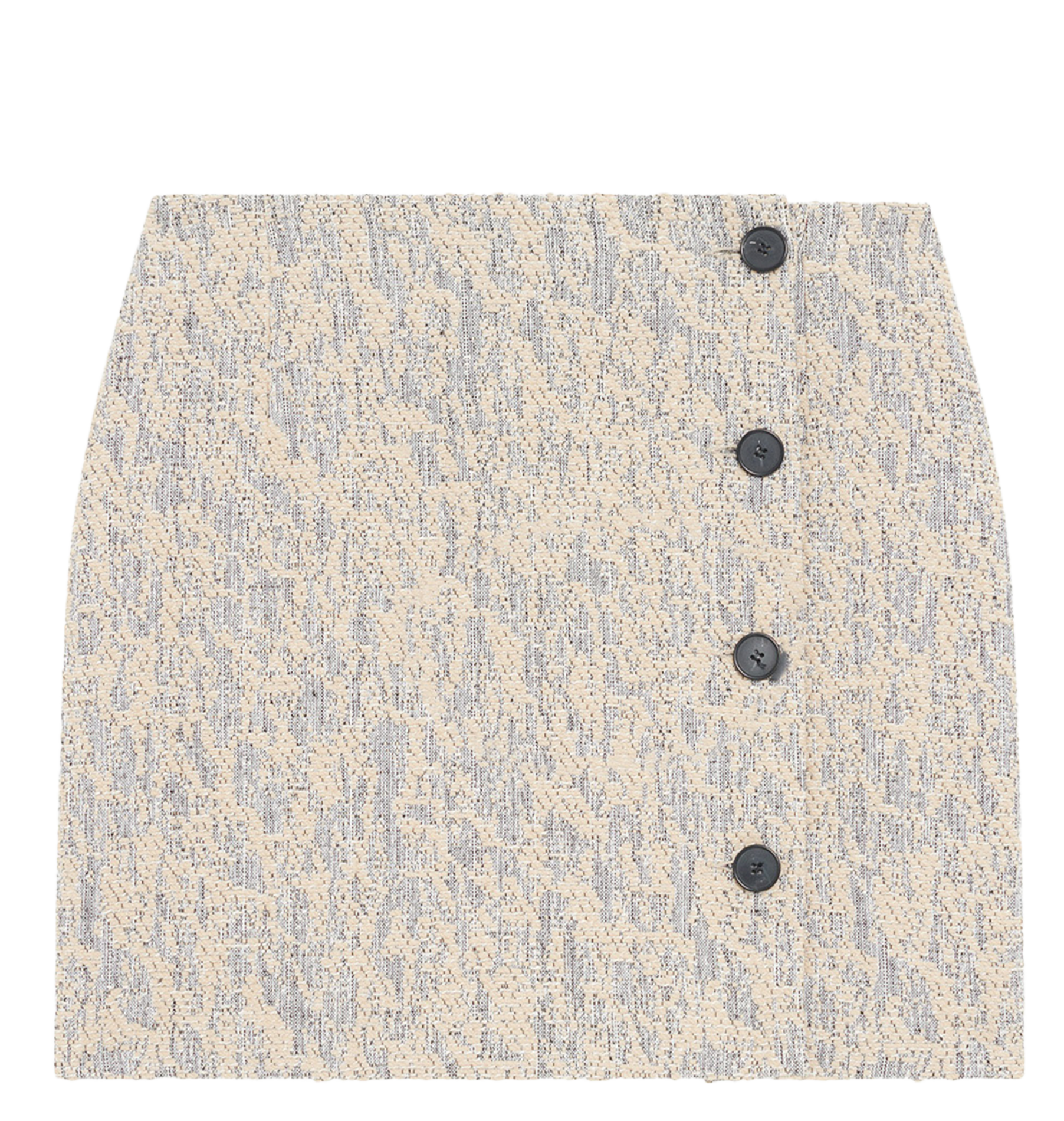 Jupe courte droite en tissu texturé elixio IRO Beige