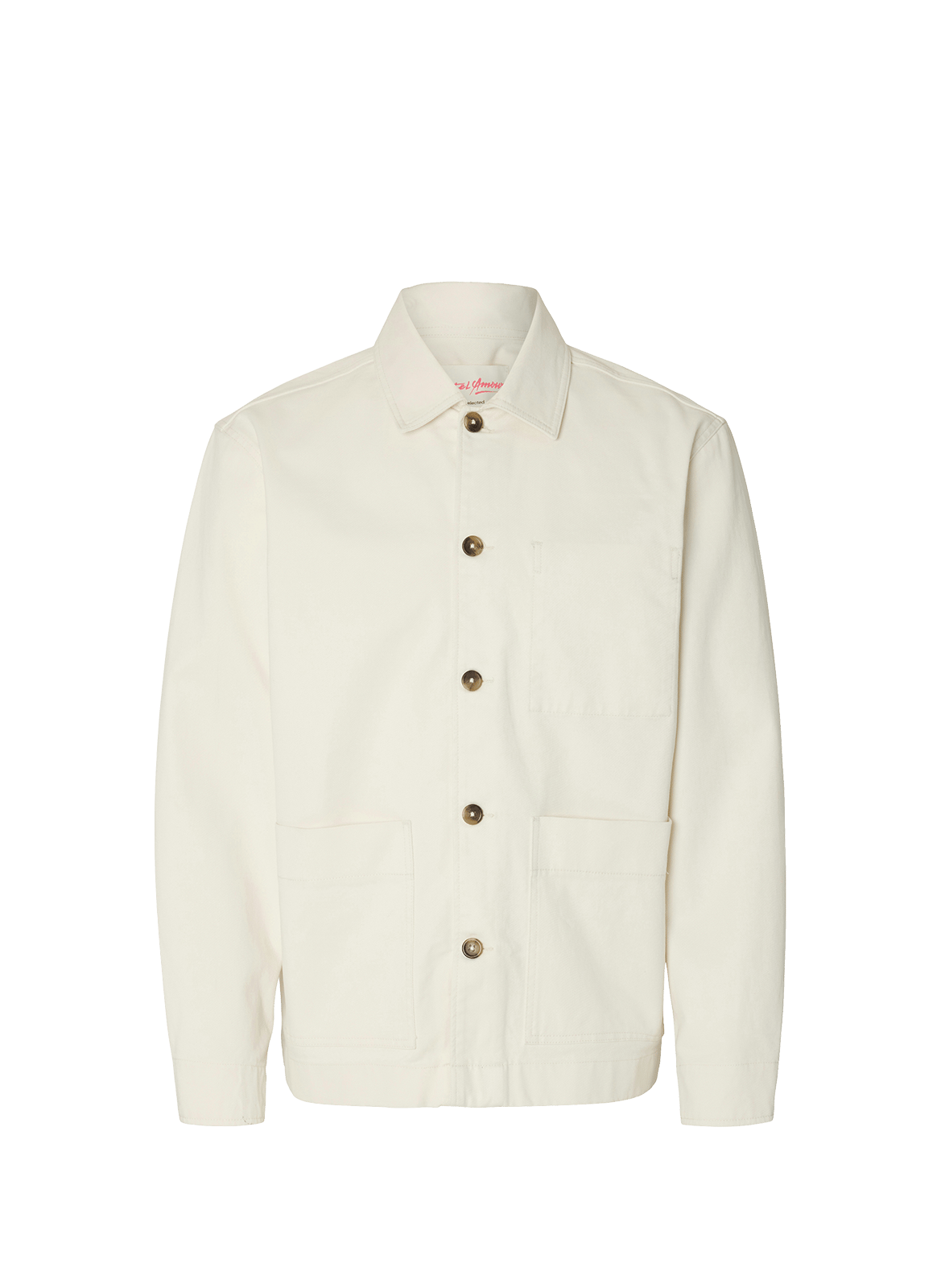 Cotton-blend overshirt SELECTED Beige