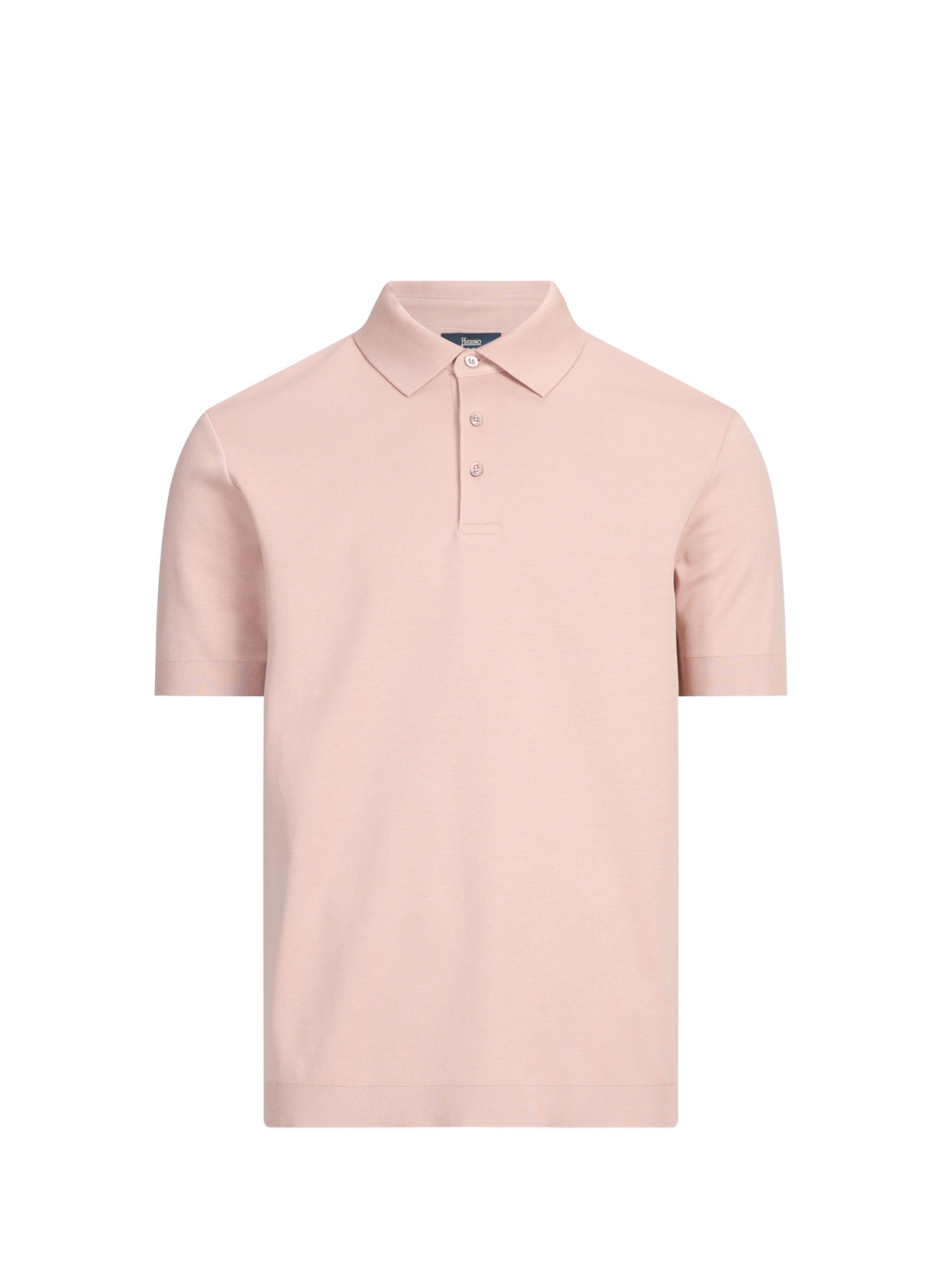 Polo à manches courtes en coton HERNO Rose