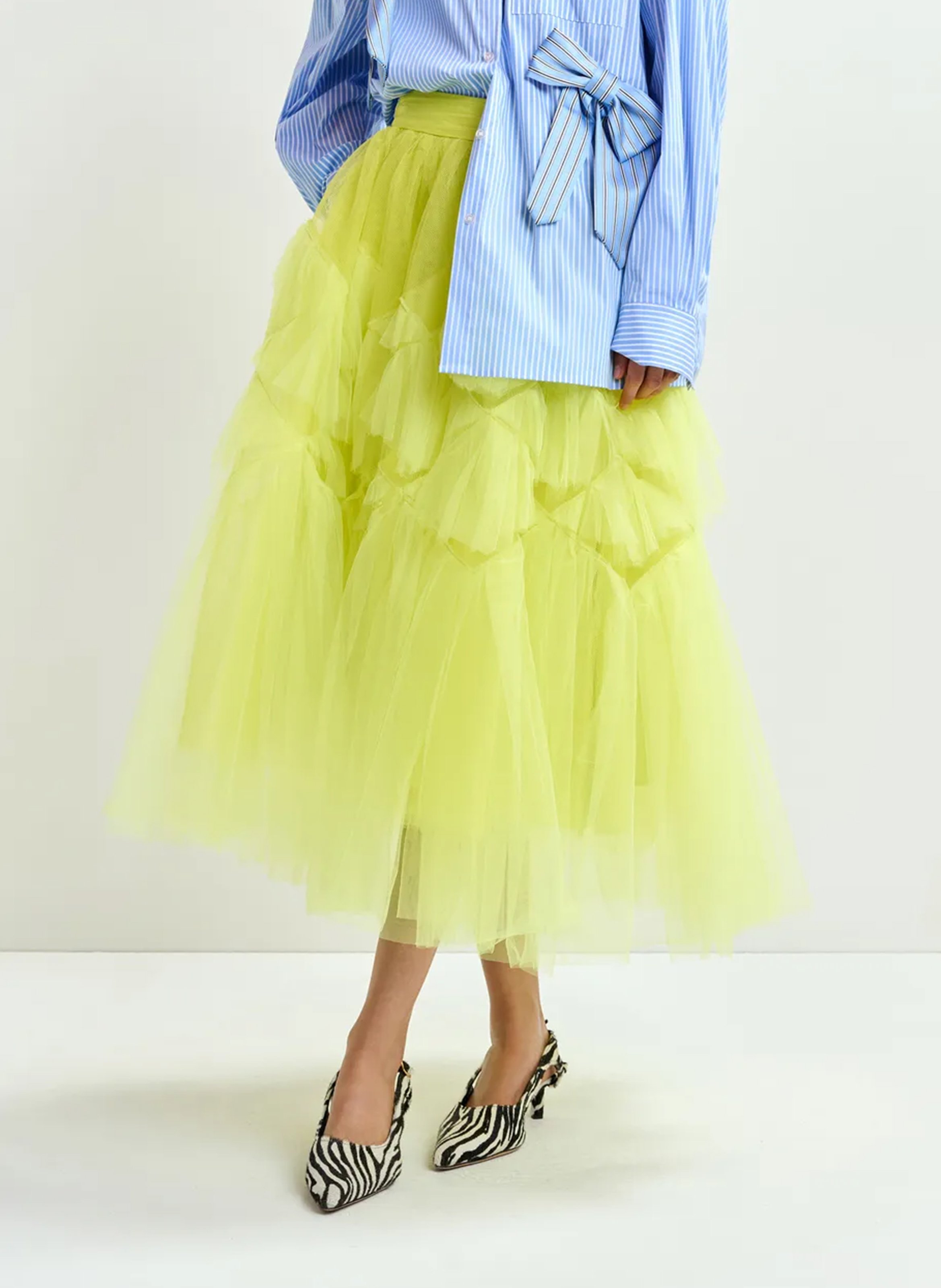 Jupe longure en tulle jacie ESSENTIEL ANTWERP Jaune