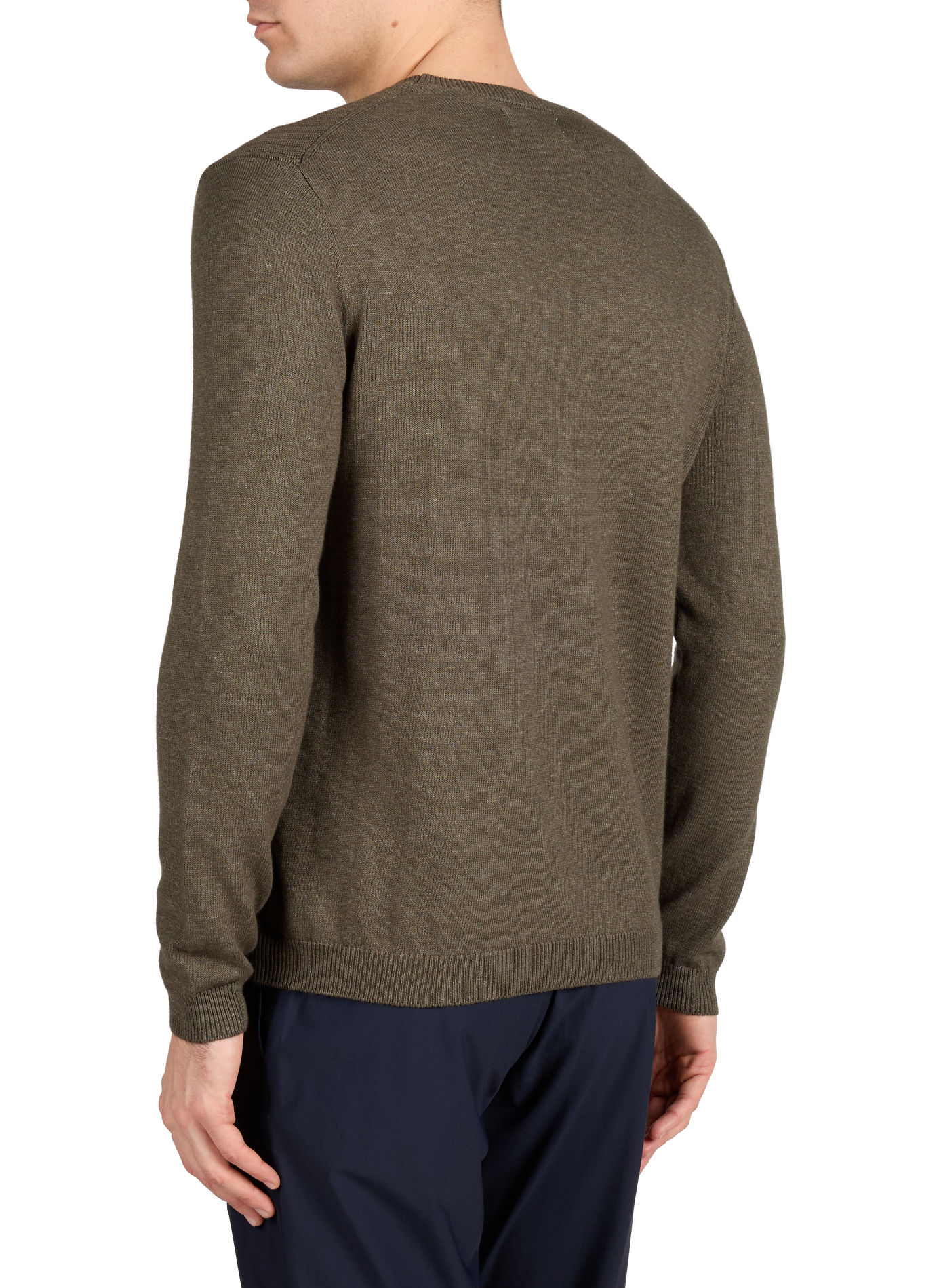 Pull droit côtelé en coton  REPLAY Kaki