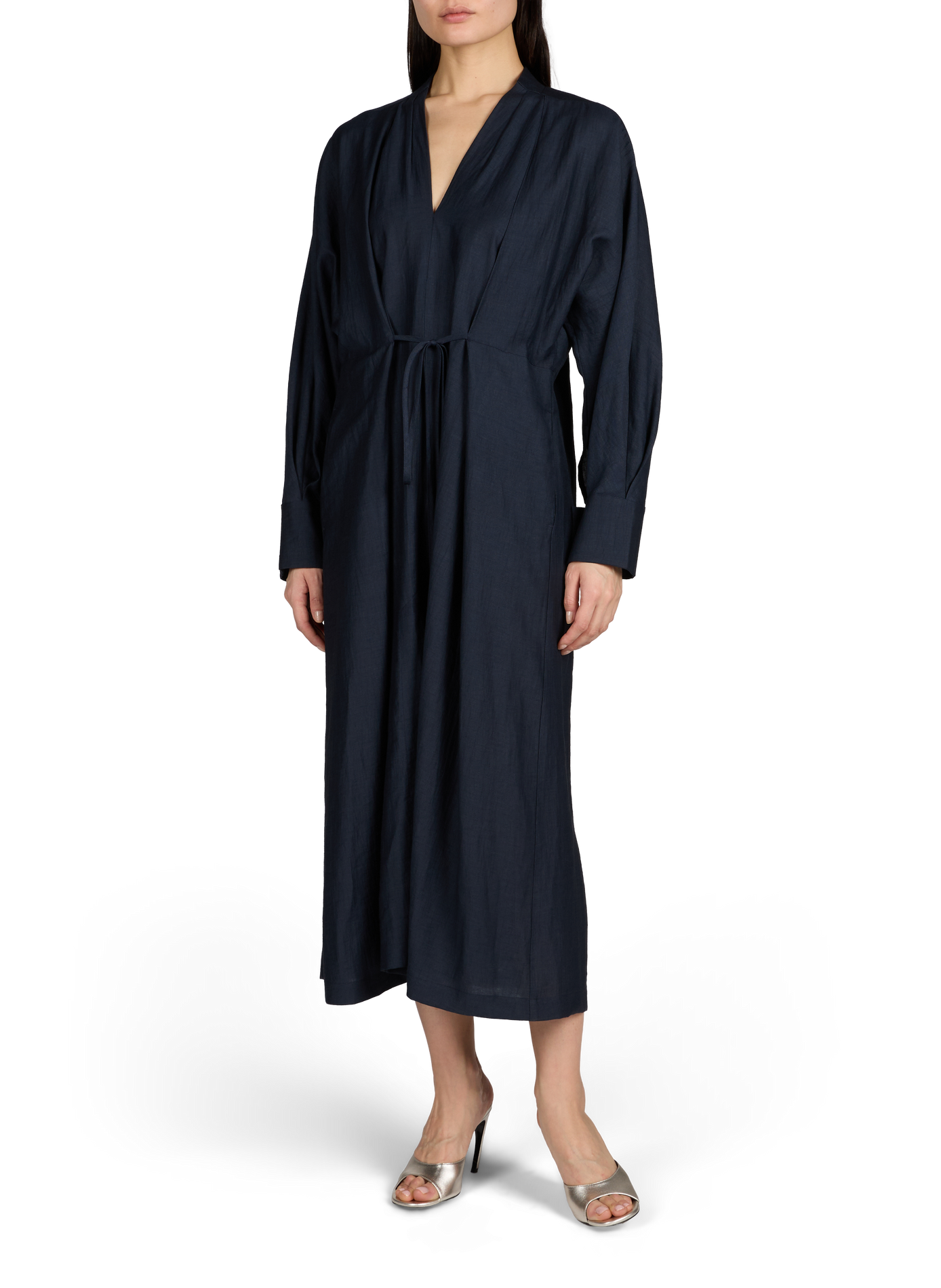 Long linen dress TELA Blue