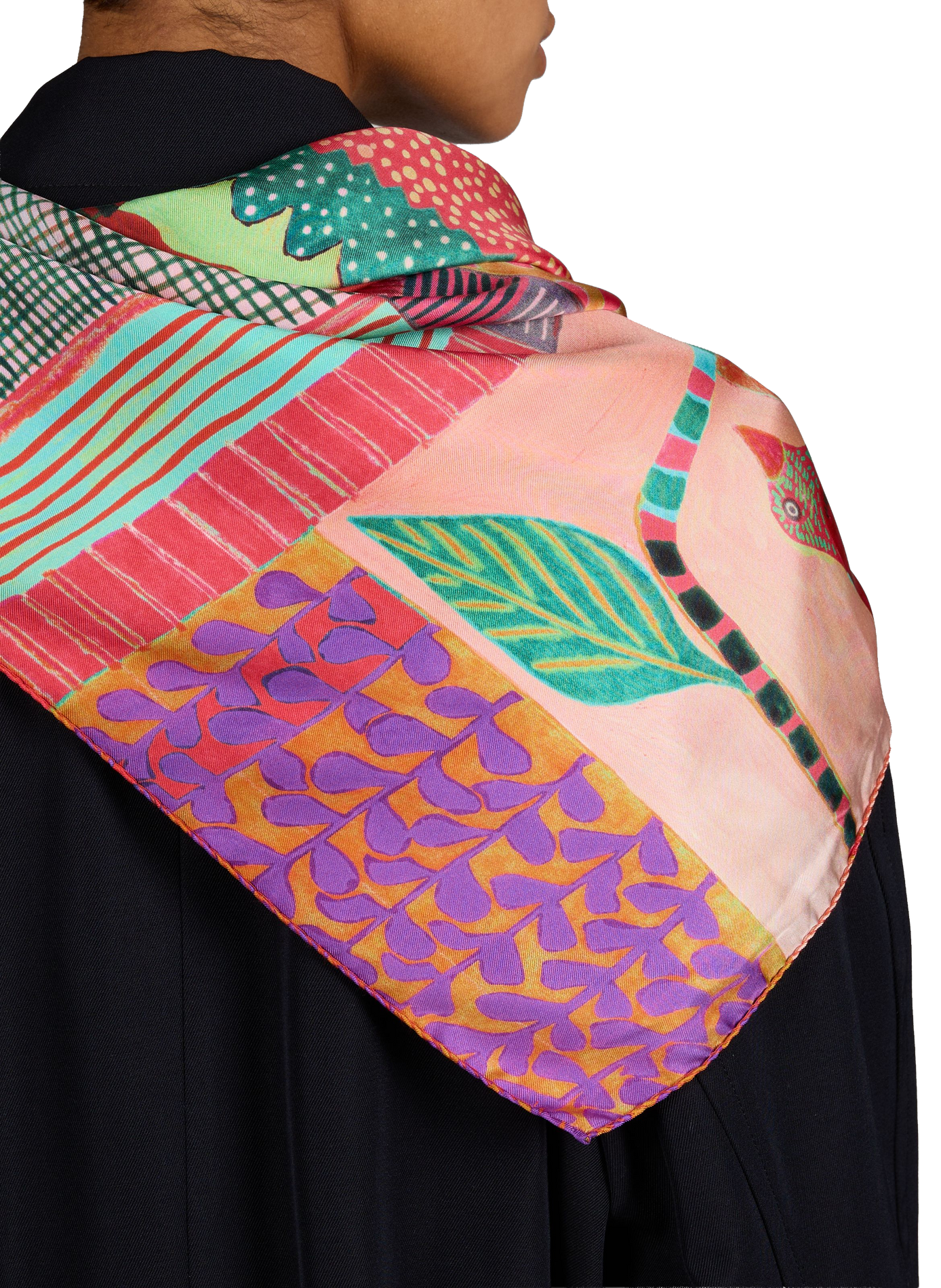 Carré de soie imprimé AU PRINTEMPS PARIS Multicolore