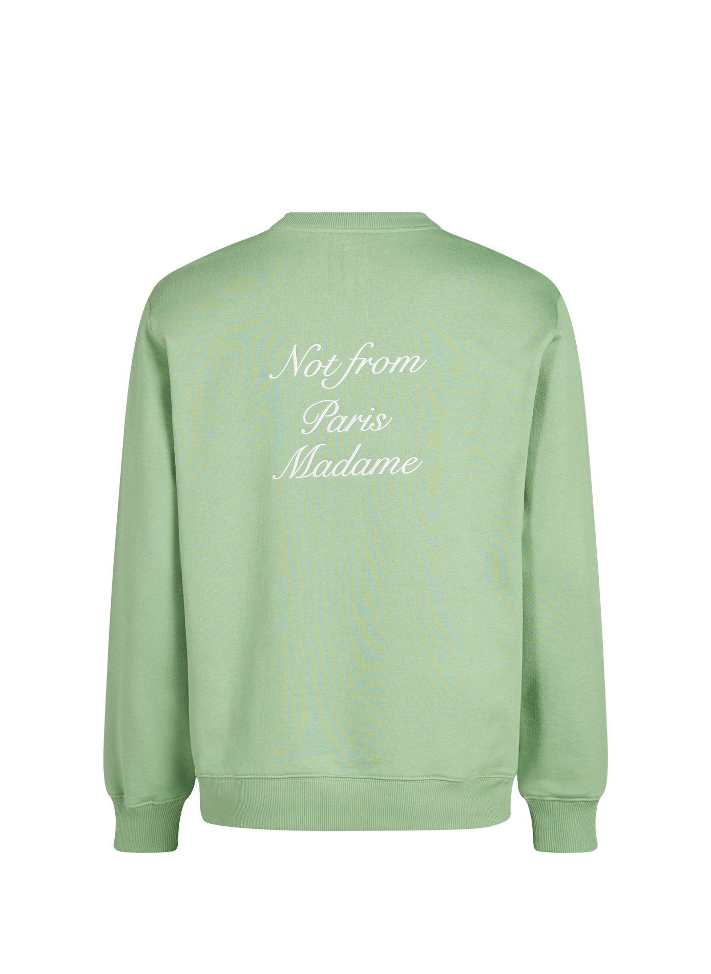 Sweatshirt with embroidered chest and back in cotton DROLE DE MONSIEUR Green