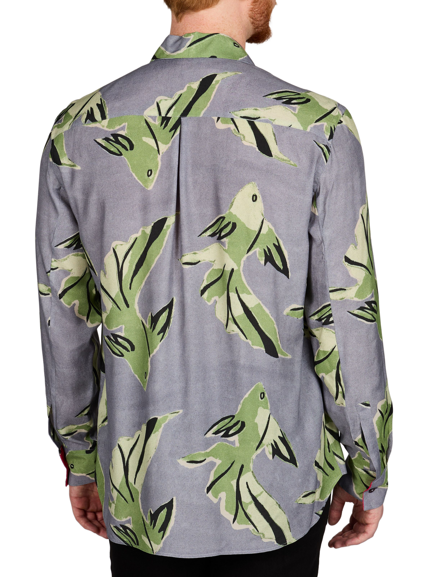 Flowy fish print shirt PAUL SMITH Purple