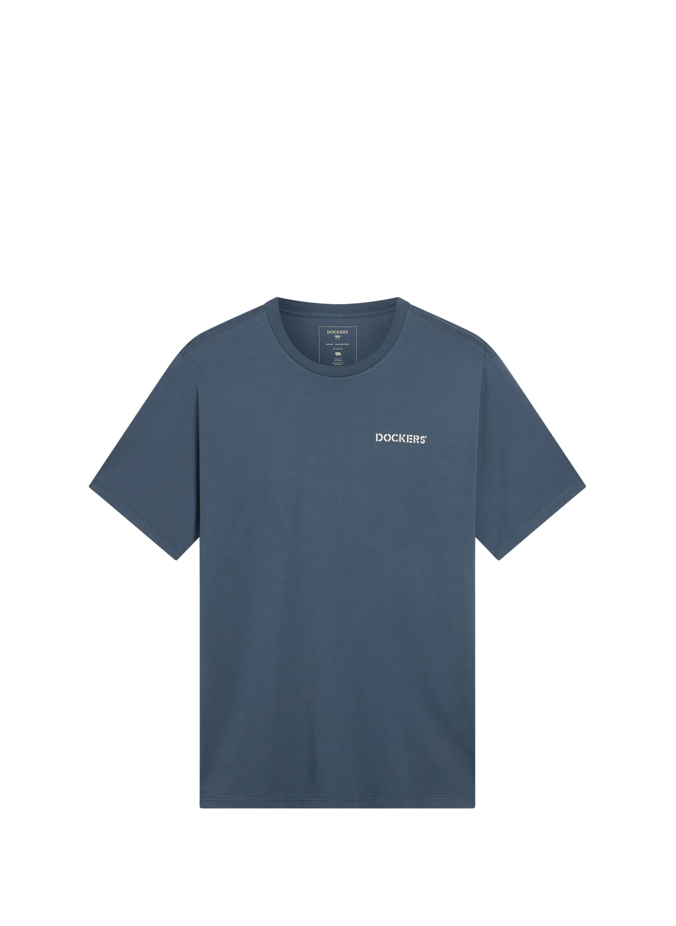 Straight logo cotton t-shirt DOCKERS Blue